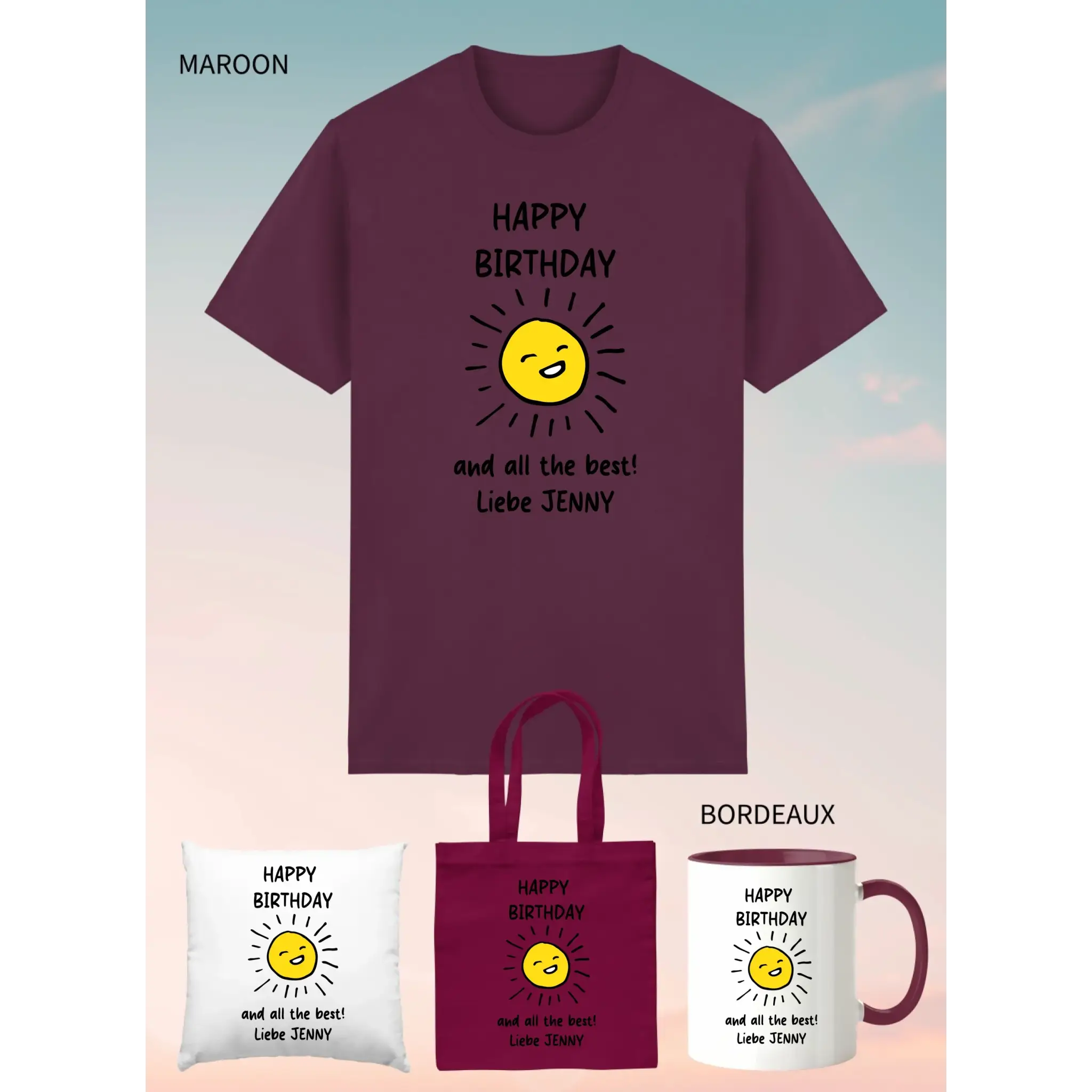 4er Geschenkset Maroon