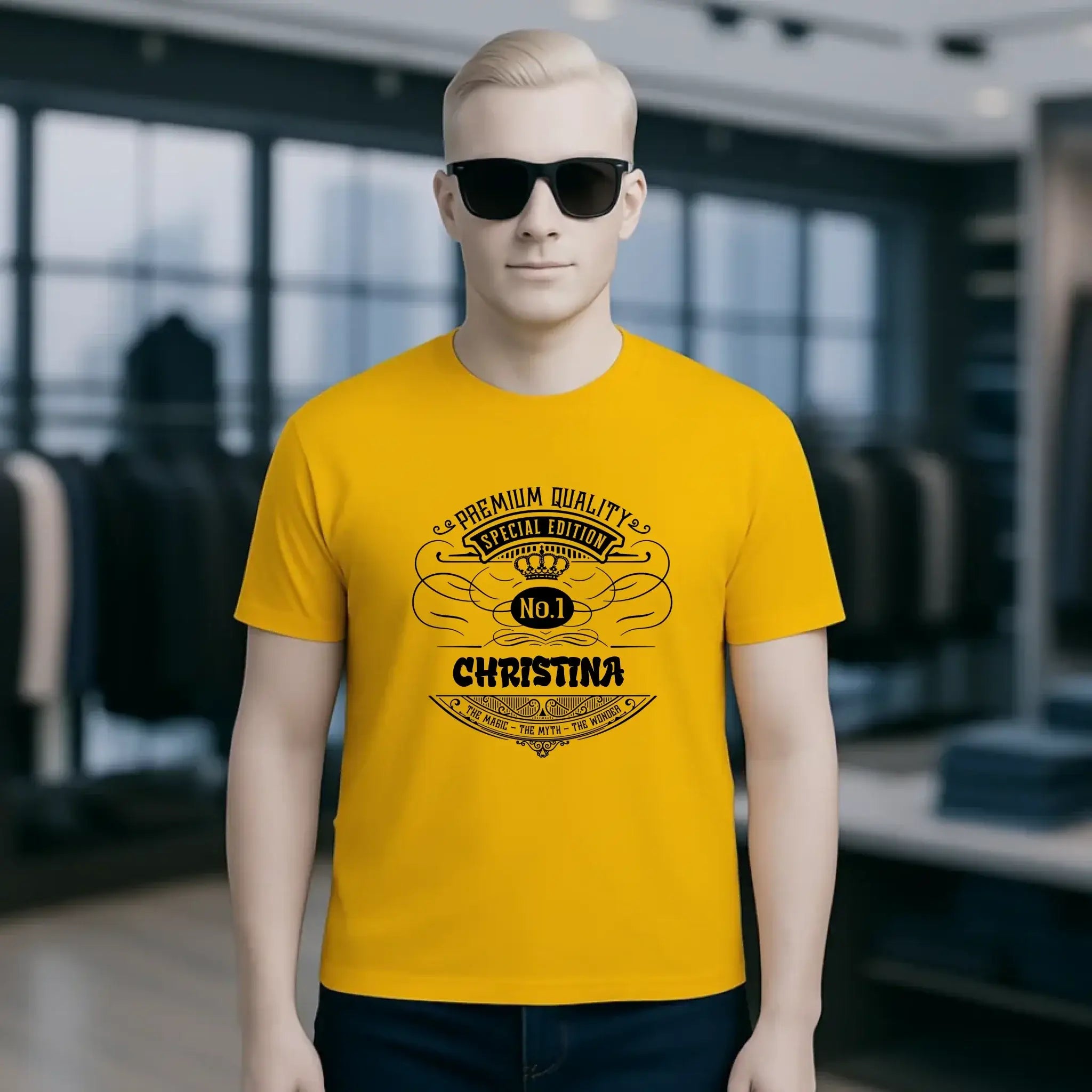 No.1 + Wunschname - Unisex Premium T-Shirt XS-5XL aus Bio-Baumwolle für Damen & Herren