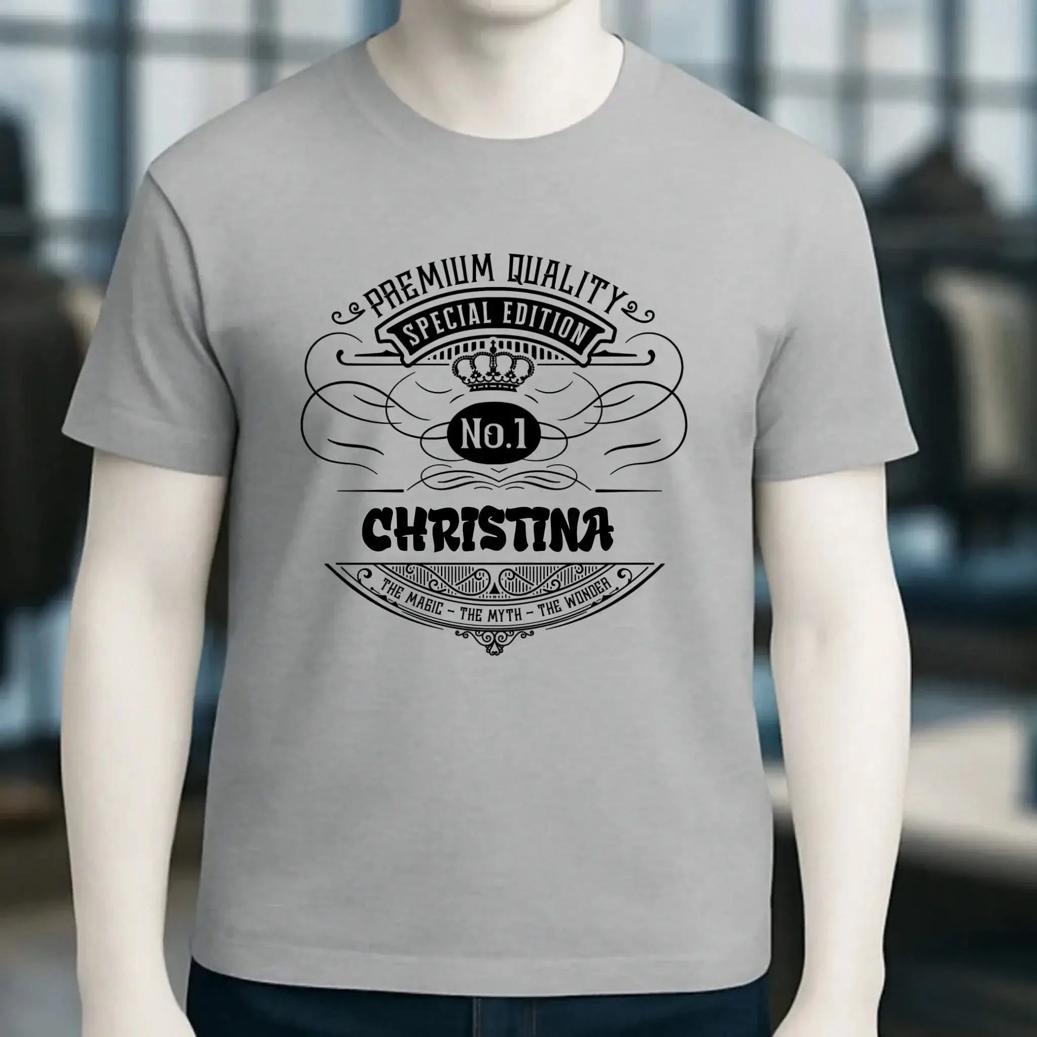 No.1 + Wunschname - Unisex Premium T-Shirt XS-5XL aus Bio-Baumwolle für Damen & Herren