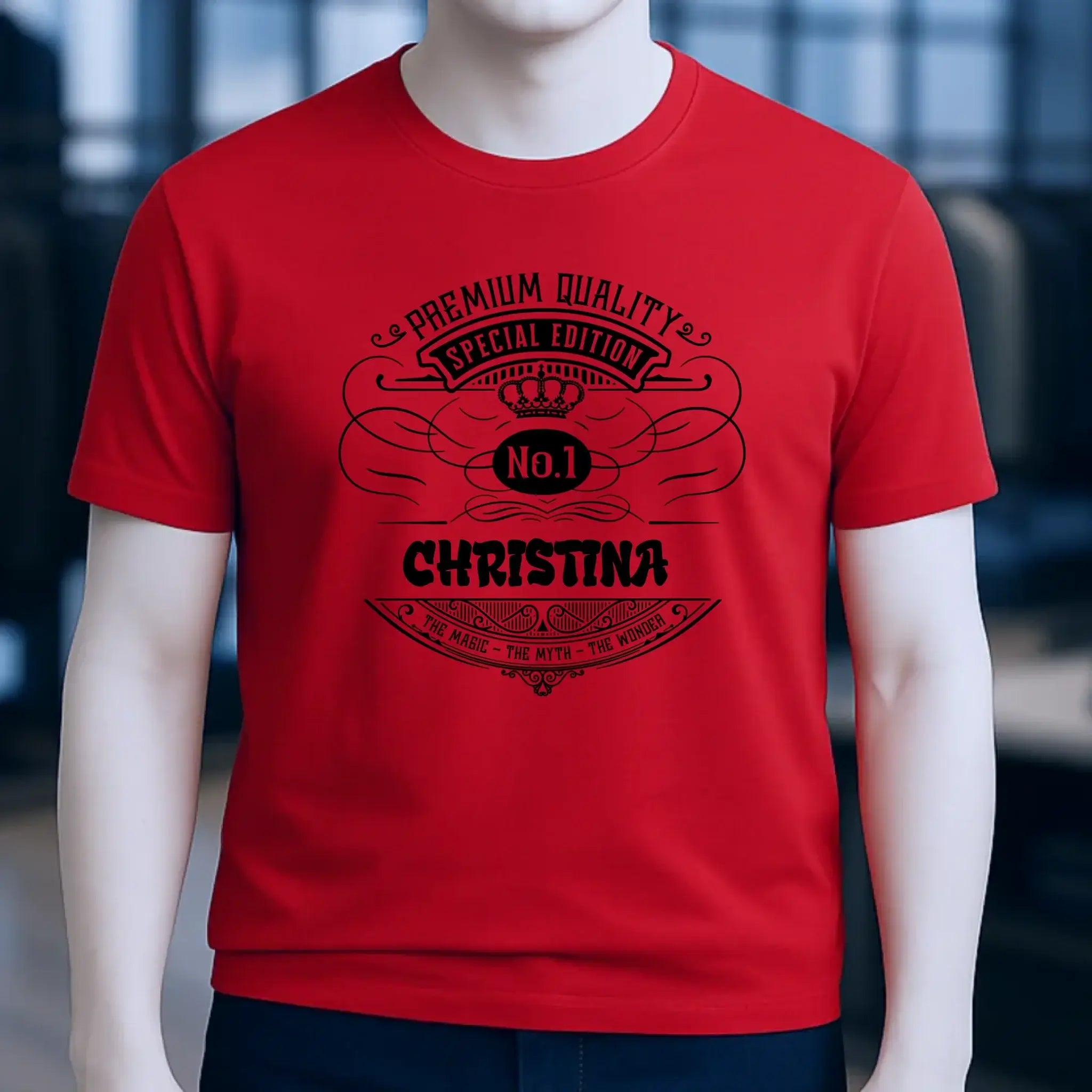 No.1 + Wunschname - Unisex Premium T-Shirt XS-5XL aus Bio-Baumwolle für Damen & Herren