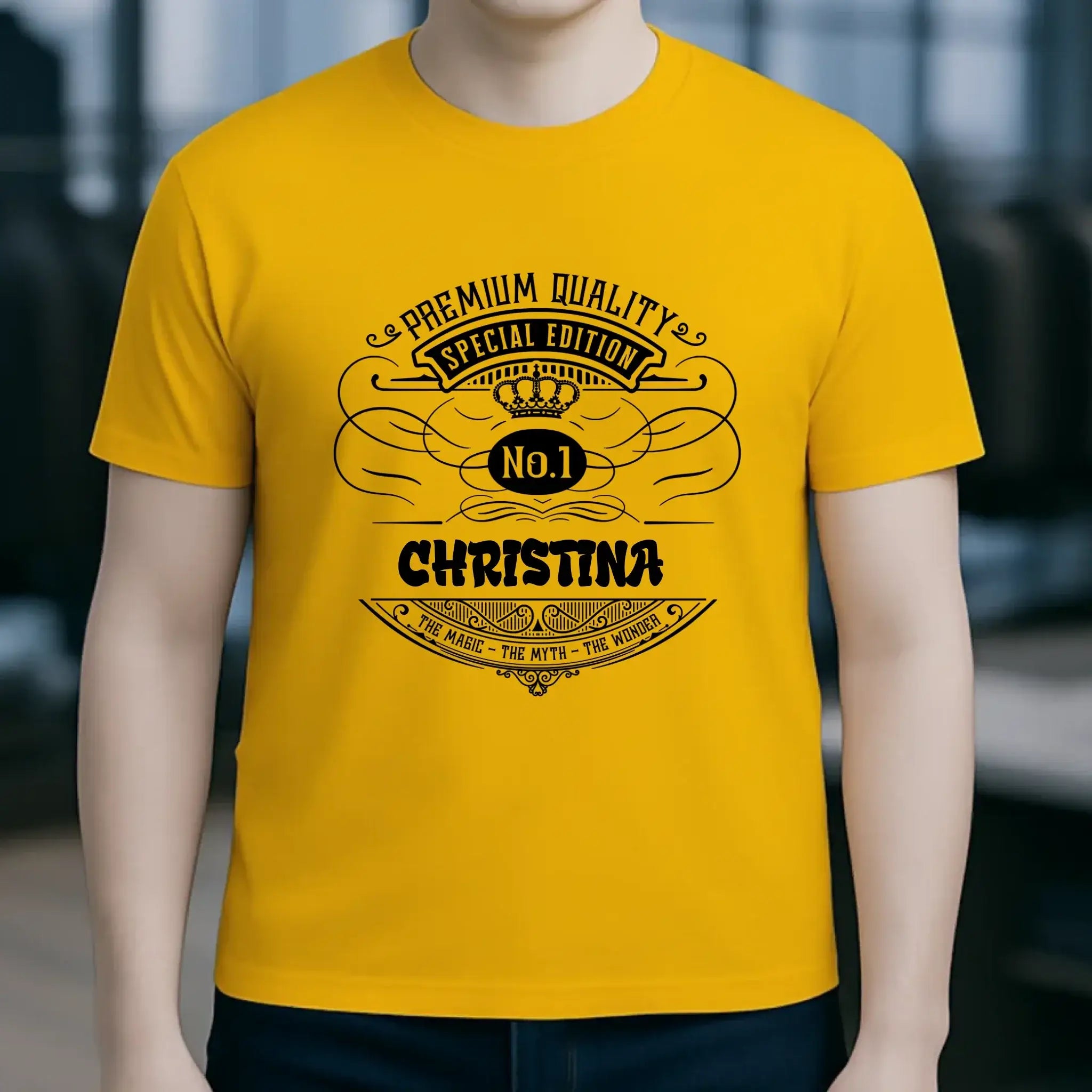 No.1 + Wunschname - Unisex Premium T-Shirt XS-5XL aus Bio-Baumwolle für Damen & Herren