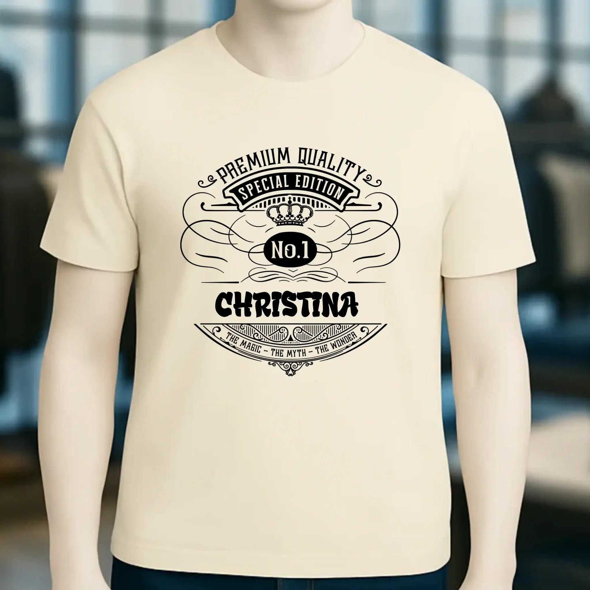 No.1 + Wunschname - Unisex Premium T-Shirt XS-5XL aus Bio-Baumwolle für Damen & Herren