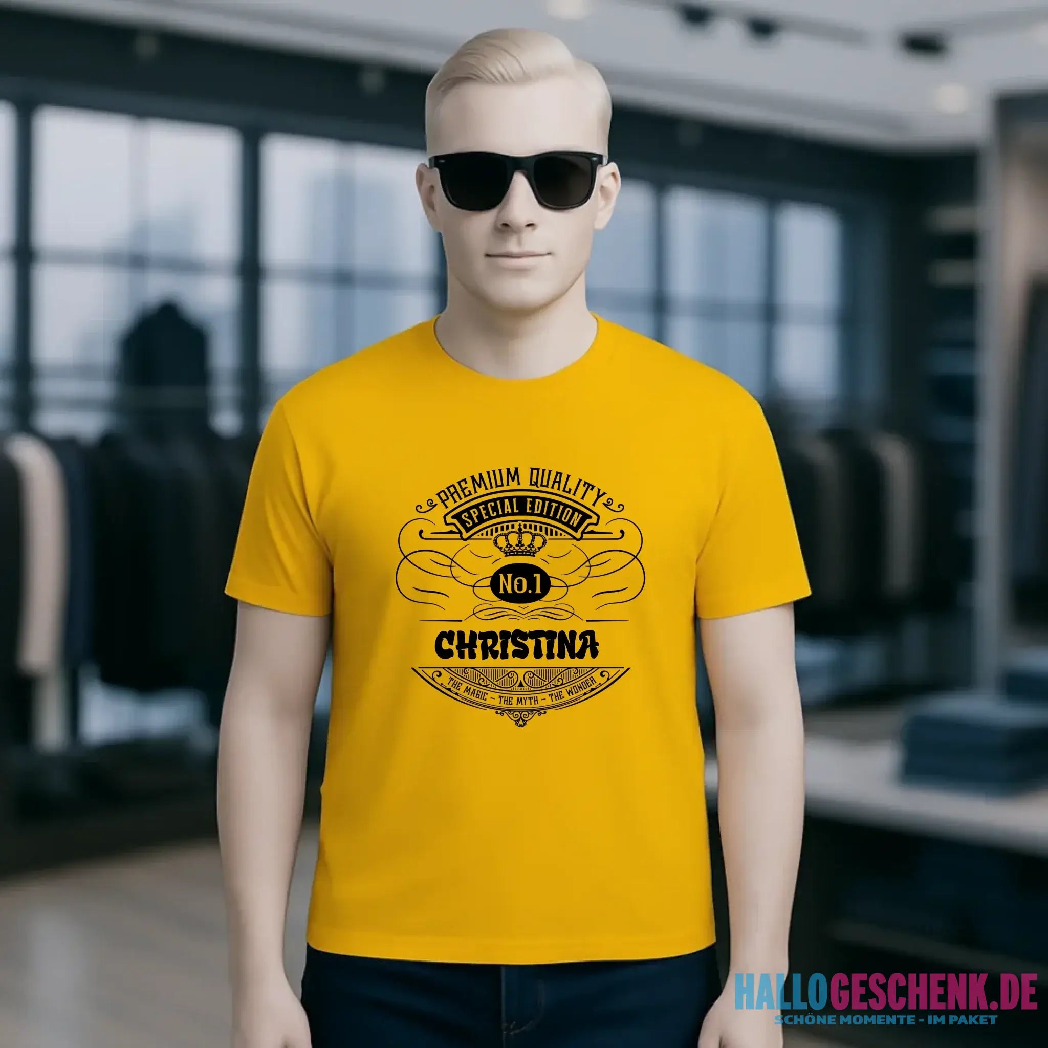 No.1 + Wunschname - Unisex Premium T-Shirt XS-5XL aus Bio-Baumwolle für Damen & Herren