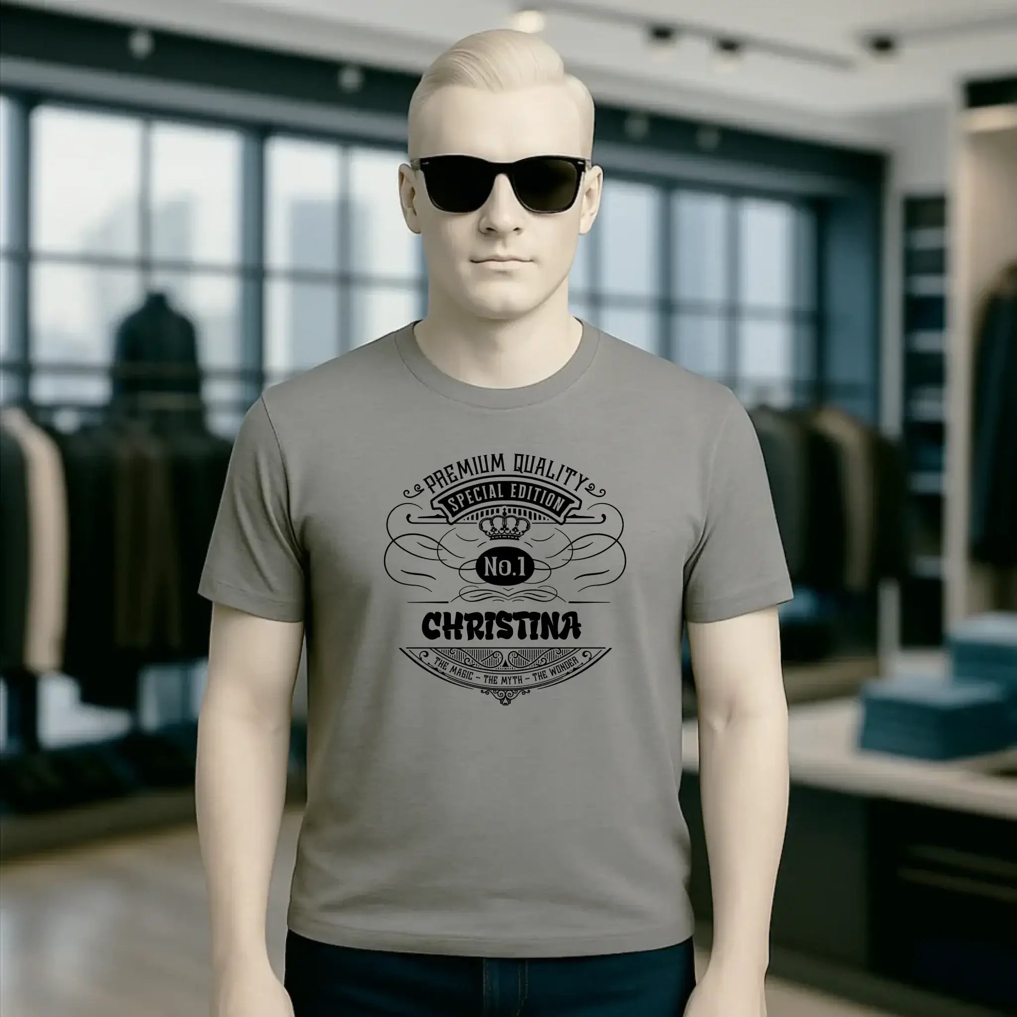 No.1 + Wunschname - Unisex Premium T-Shirt XS-5XL aus Bio-Baumwolle für Damen & Herren