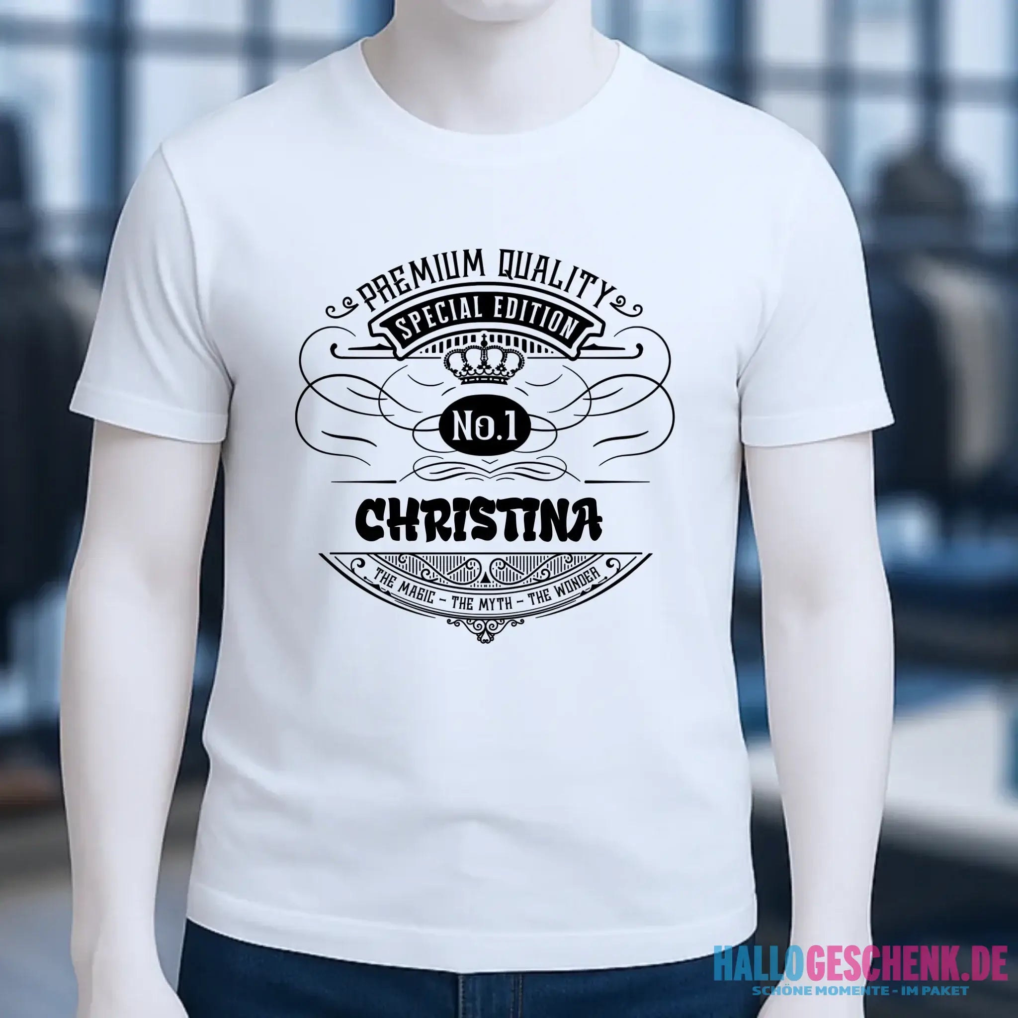 No.1 + Wunschname - Unisex Premium T-Shirt XS-5XL aus Bio-Baumwolle für Damen & Herren