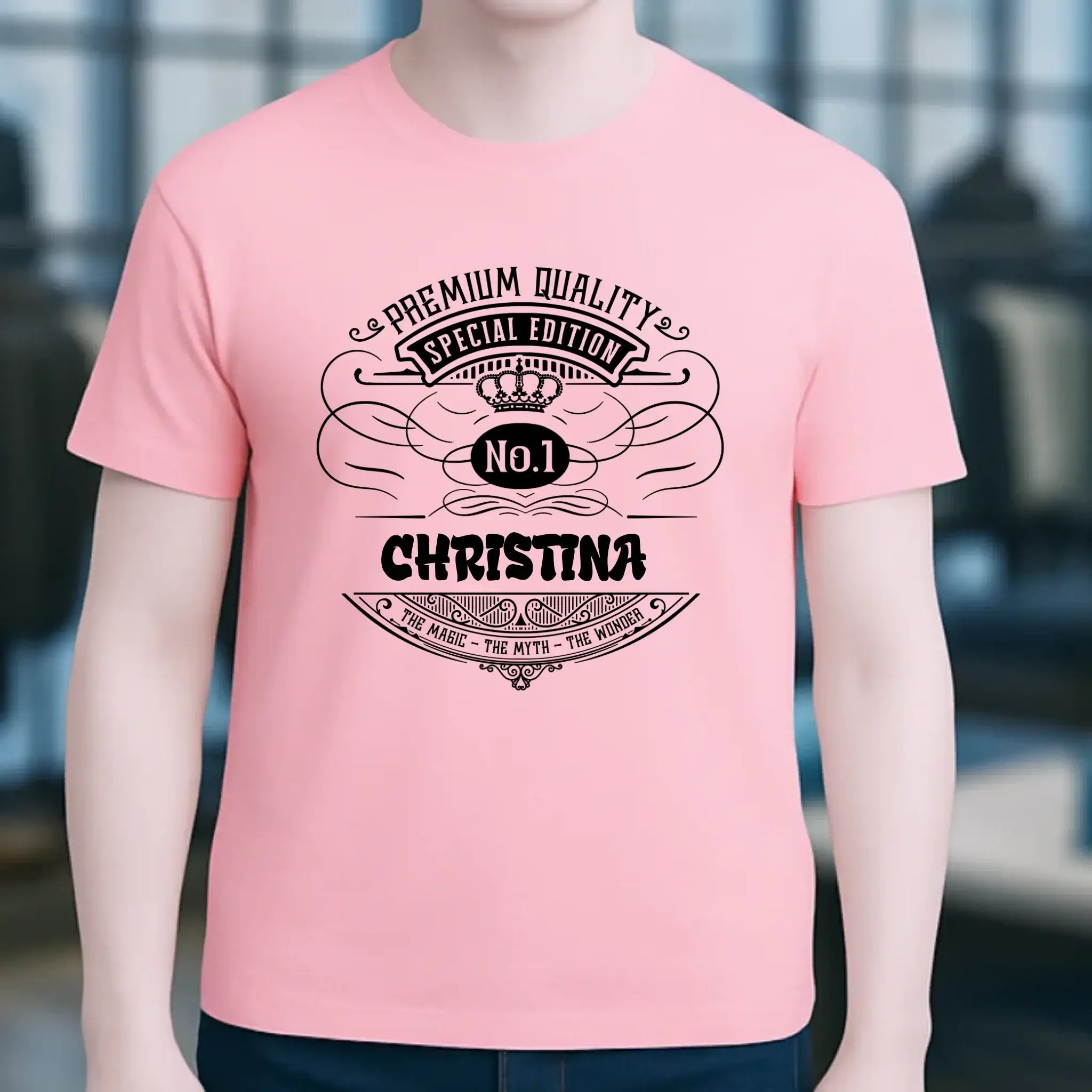 No.1 + Wunschname - Unisex Premium T-Shirt XS-5XL aus Bio-Baumwolle für Damen & Herren