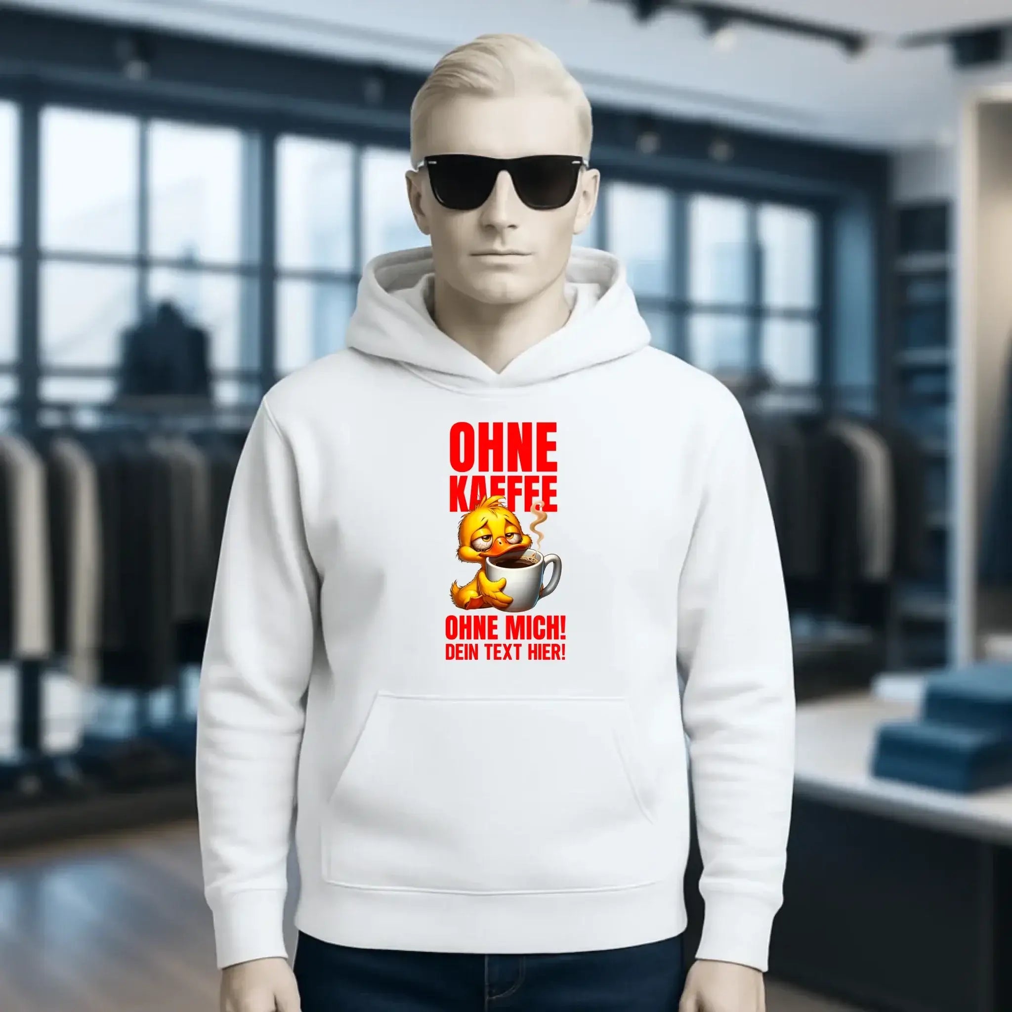 Ohne Kaffee - ohne mich! Ente • Unisex Premium Hoodie XS-5XL aus Bio-Baumwolle für Damen & Herren • Exklusivdesign • personalisiert