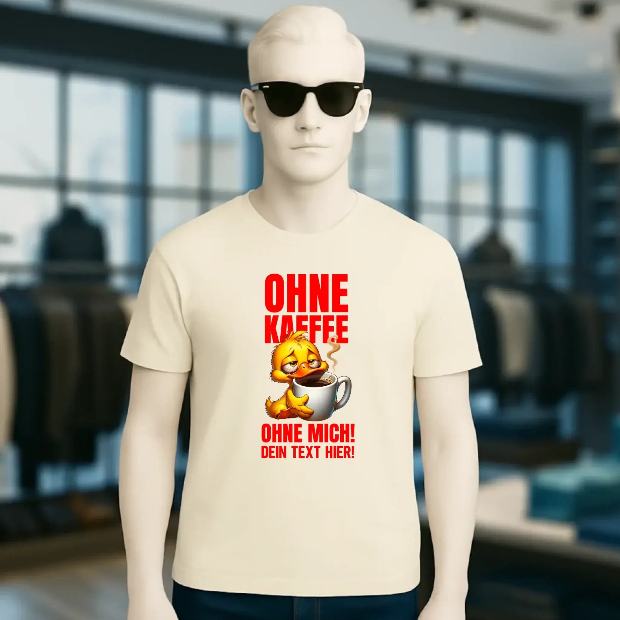 Ohne Kaffee - ohne mich! Ente• Unisex Premium T-Shirt XS-5XL aus Bio-Baumwolle für Damen & Herren • Exklusivdesign • personalisiert