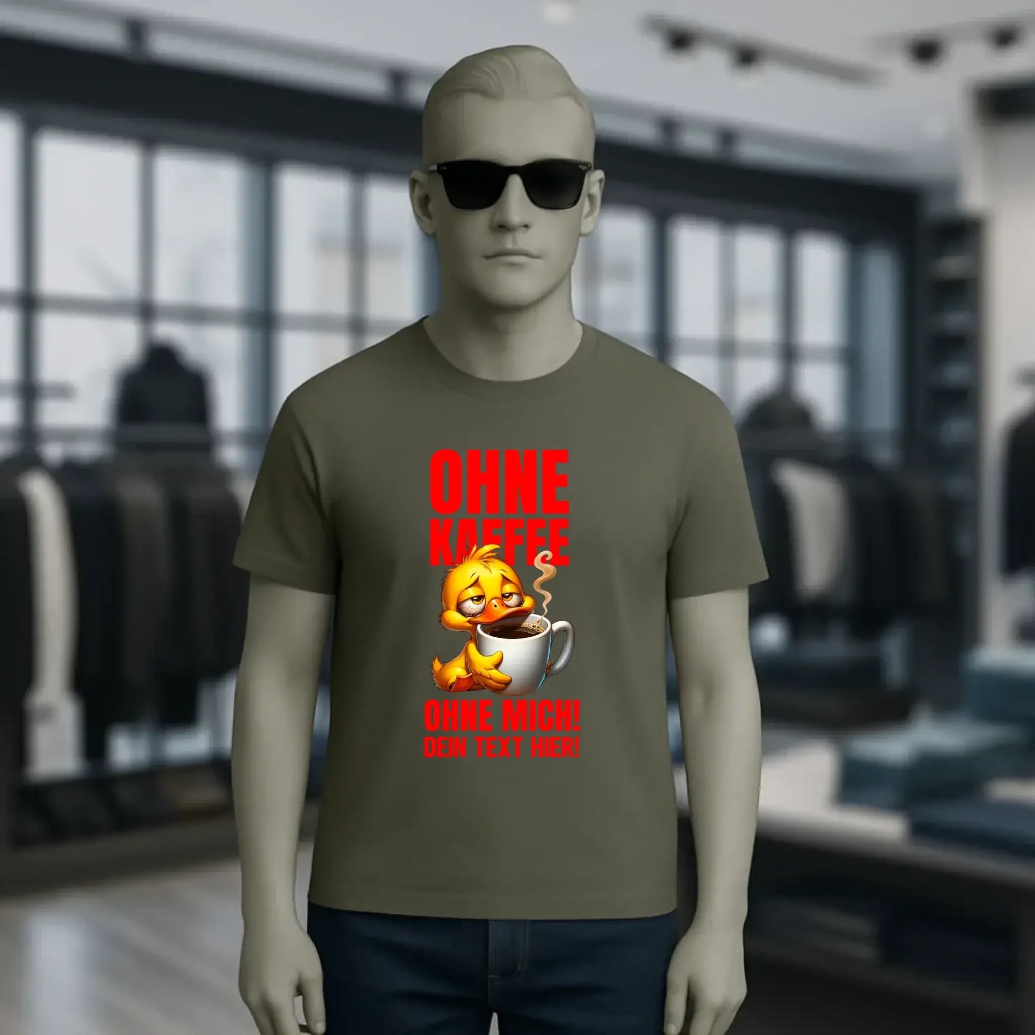 Ohne Kaffee - ohne mich! Ente• Unisex Premium T-Shirt XS-5XL aus Bio-Baumwolle für Damen & Herren • Exklusivdesign • personalisiert