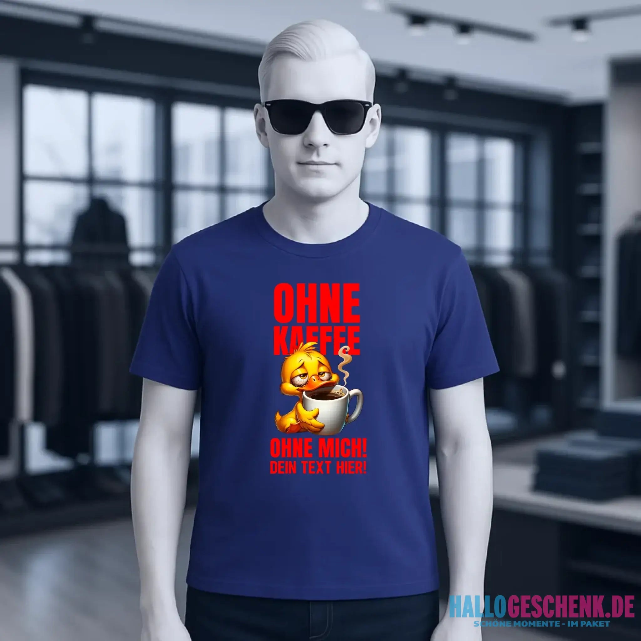 Ohne Kaffee - ohne mich! Ente• Unisex Premium T-Shirt XS-5XL aus Bio-Baumwolle für Damen & Herren • Exklusivdesign • personalisiert