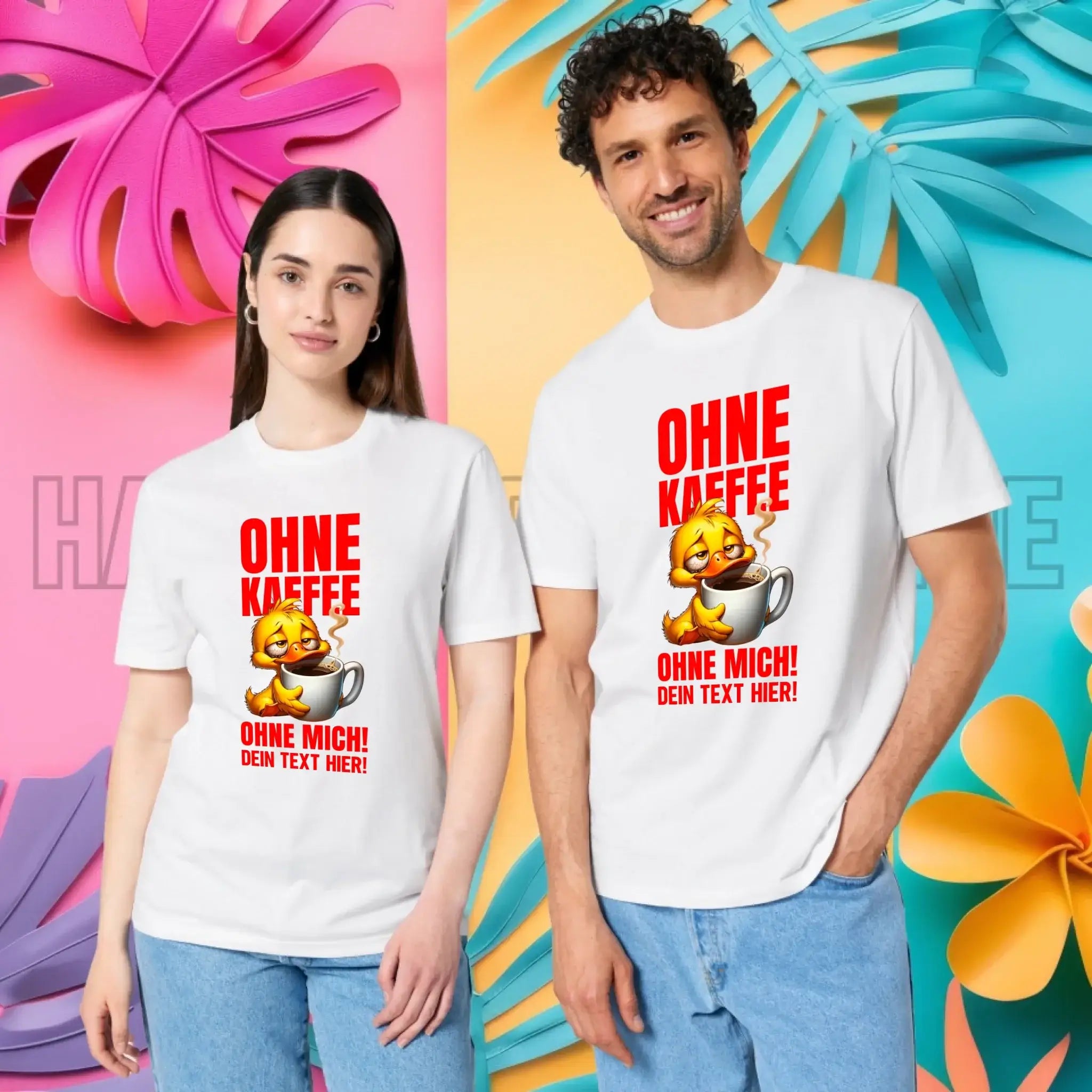Ohne Kaffee - ohne mich! Ente• Unisex Premium T-Shirt XS-5XL aus Bio-Baumwolle für Damen & Herren • Exklusivdesign • personalisiert