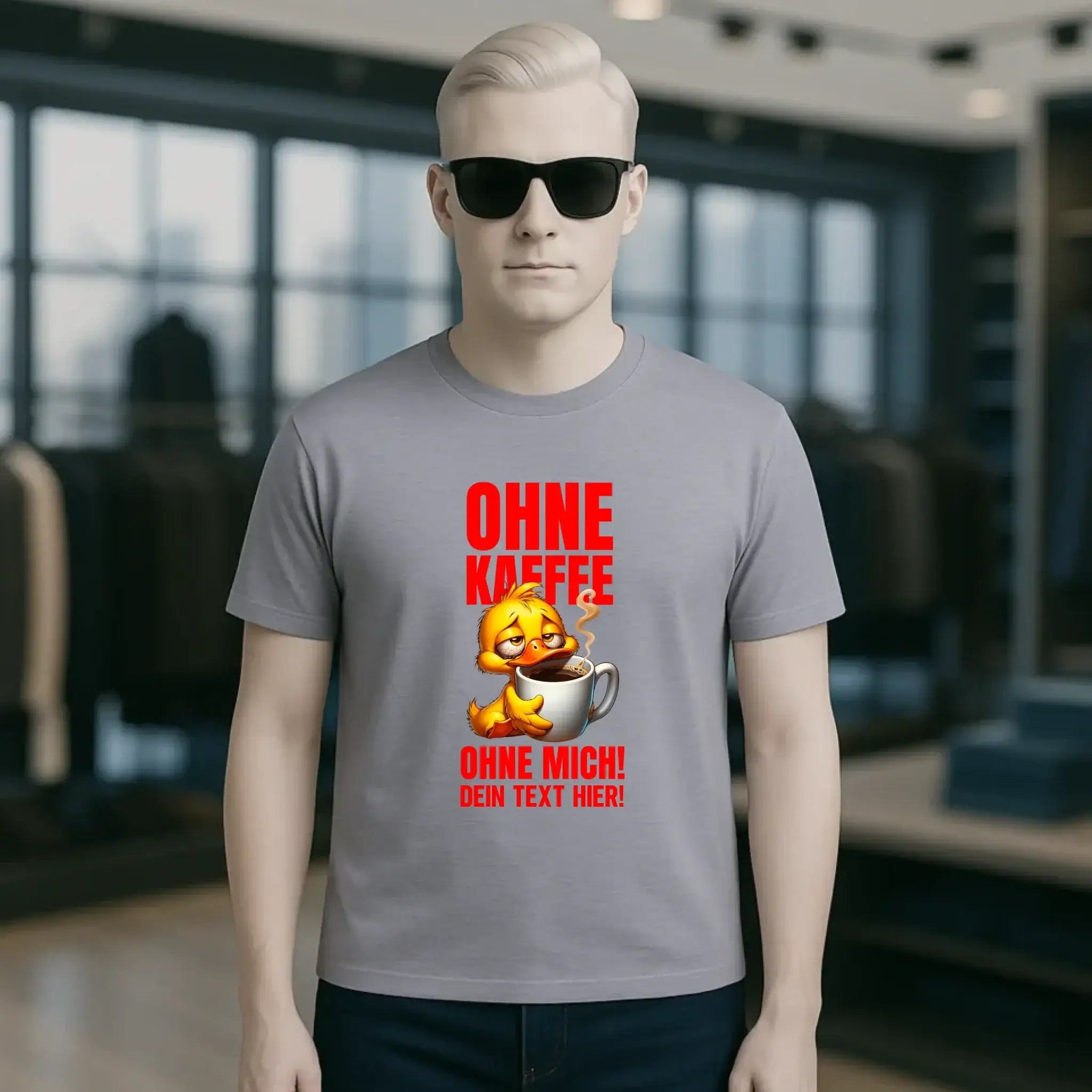 Ohne Kaffee - ohne mich! Ente• Unisex Premium T-Shirt XS-5XL aus Bio-Baumwolle für Damen & Herren • Exklusivdesign • personalisiert