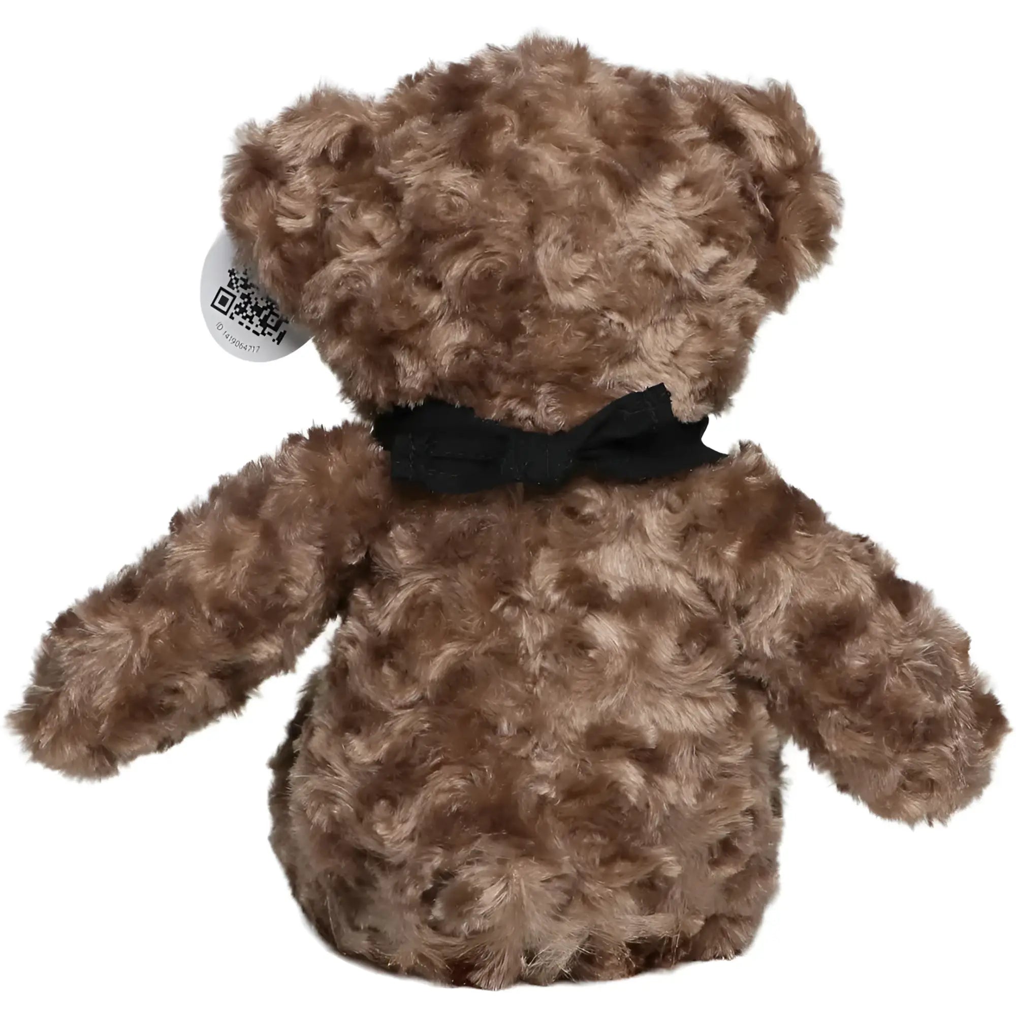 Plüschtier oktoberfest bär bodo ein brauner kuschelteddy mit lockigem fell und schwarzer schleife