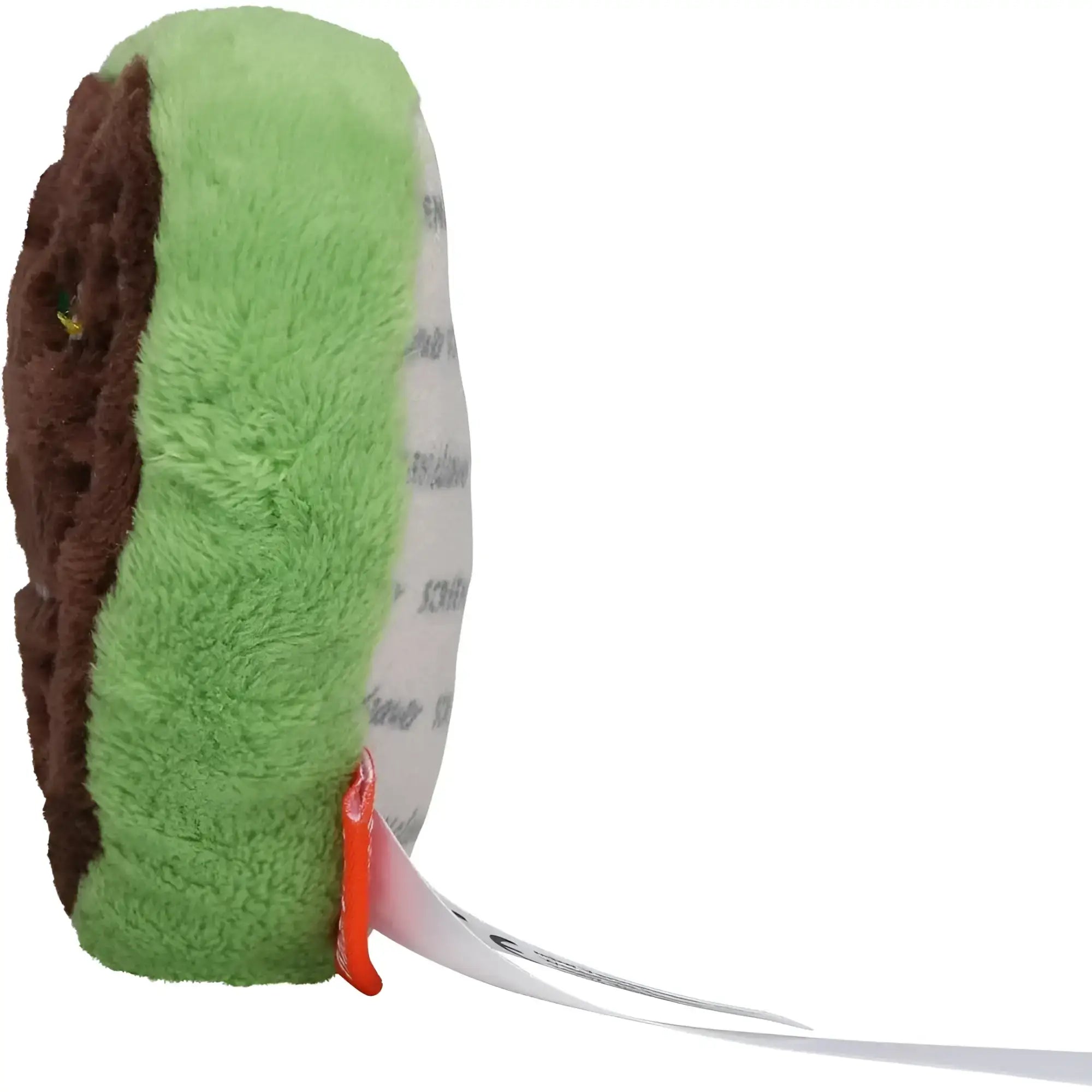 Ein weiches grün braunes keksförmiges spielzeug mit strukturierte oberfläche aus oktoberfest geschenkset bert und berta
