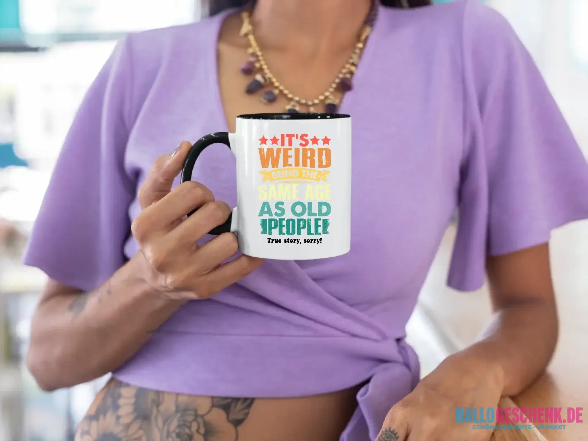 Old people • zweifarbige Tasse • Exklusivdesign • personalisiert