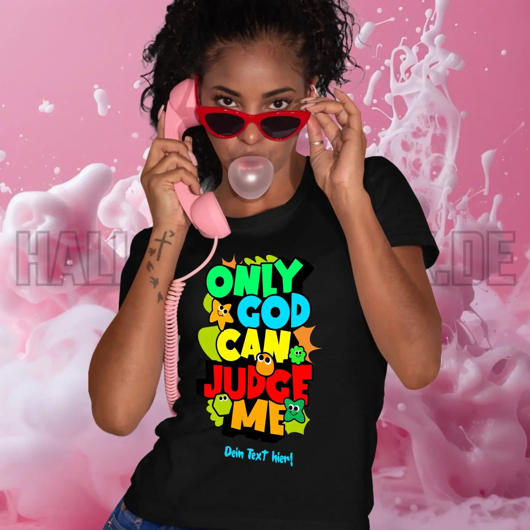 Only God • Ladies Premium T-Shirt XS-2XL aus Bio-Baumwolle für Damen • Exklusivdesign • personalisiert