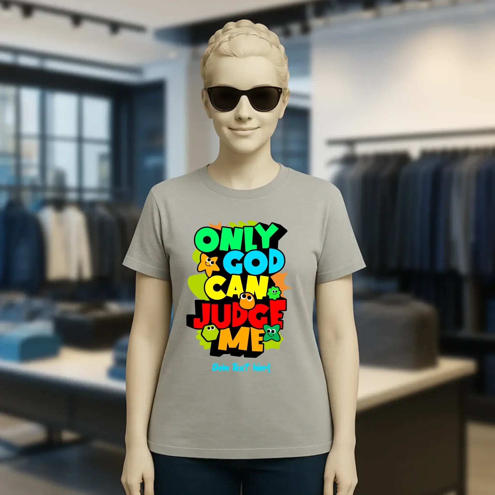 Only God • Ladies Premium T-Shirt XS-2XL aus Bio-Baumwolle für Damen • Exklusivdesign • personalisiert