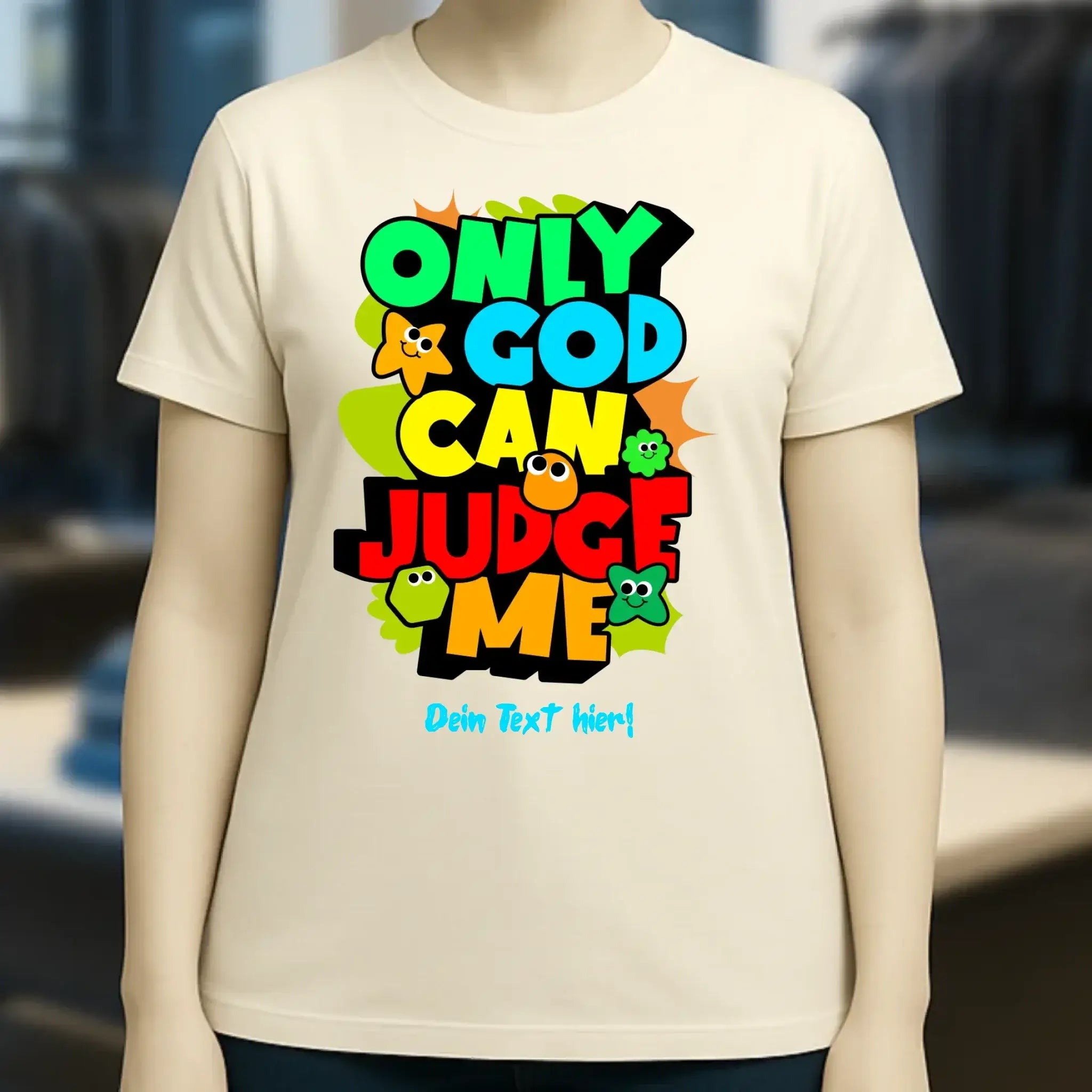 Only God • Ladies Premium T-Shirt XS-2XL aus Bio-Baumwolle für Damen • Exklusivdesign • personalisiert