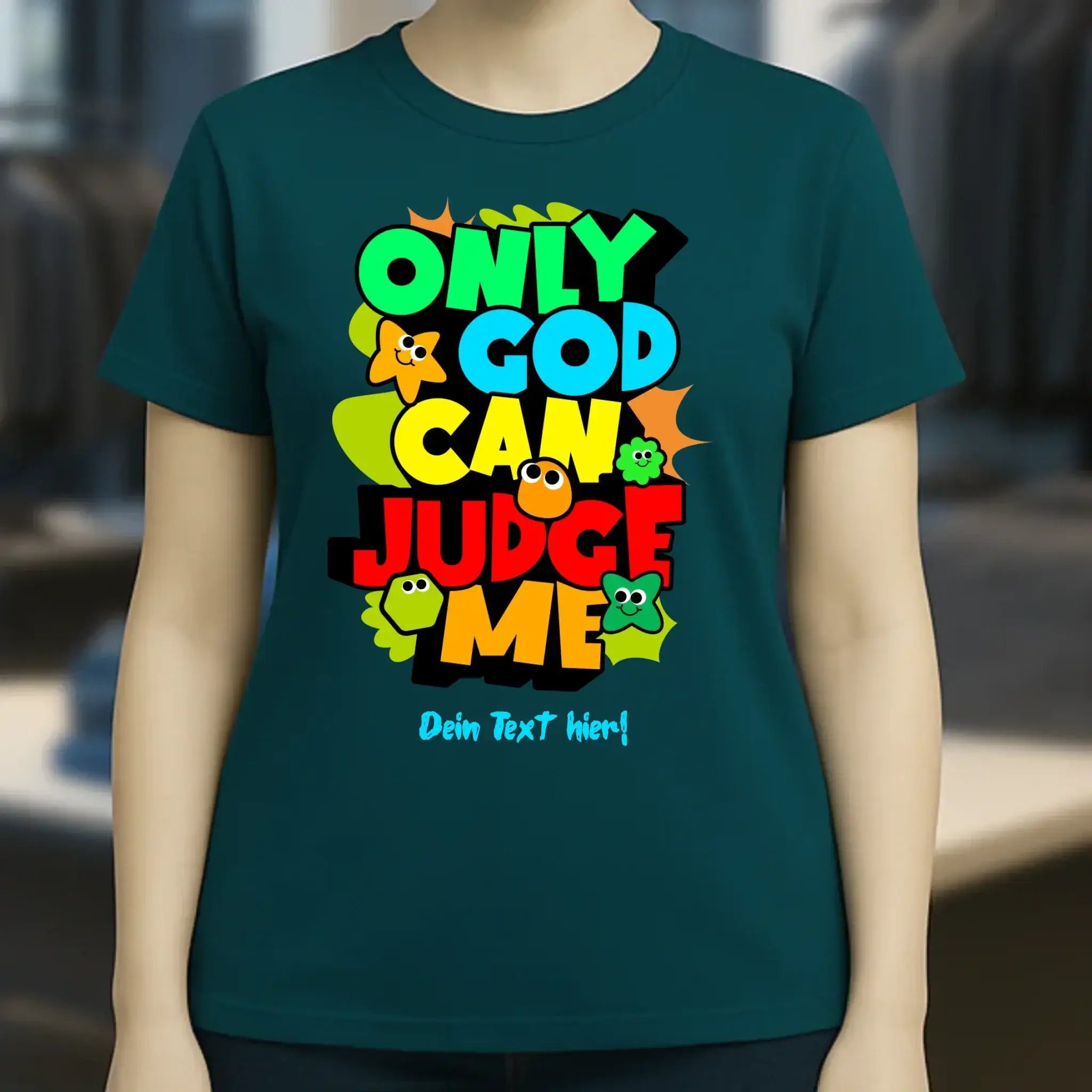 Only God • Ladies Premium T-Shirt XS-2XL aus Bio-Baumwolle für Damen • Exklusivdesign • personalisiert