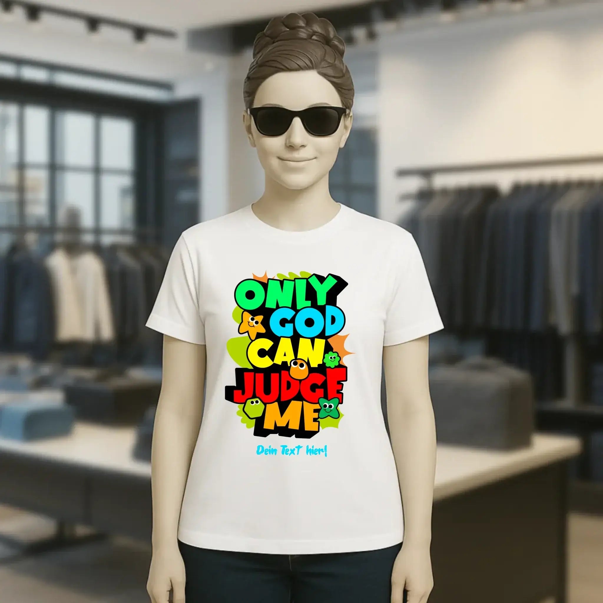 Only God • Ladies Premium T-Shirt XS-2XL aus Bio-Baumwolle für Damen • Exklusivdesign • personalisiert