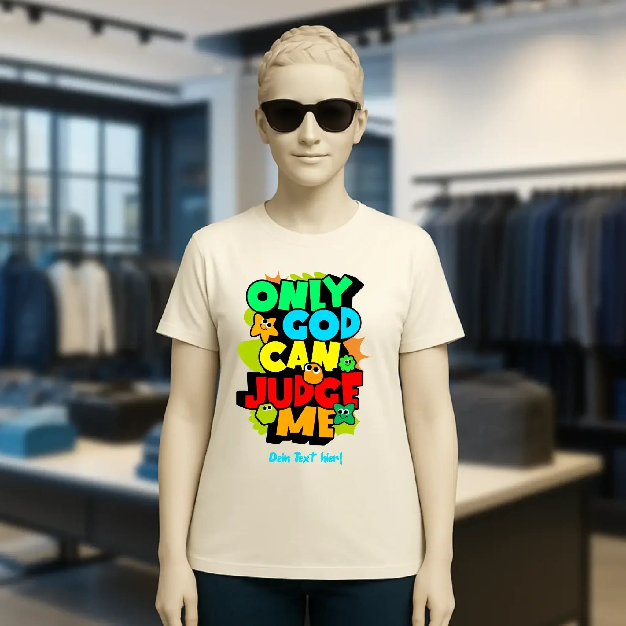 Only God • Ladies Premium T-Shirt XS-2XL aus Bio-Baumwolle für Damen • Exklusivdesign • personalisiert