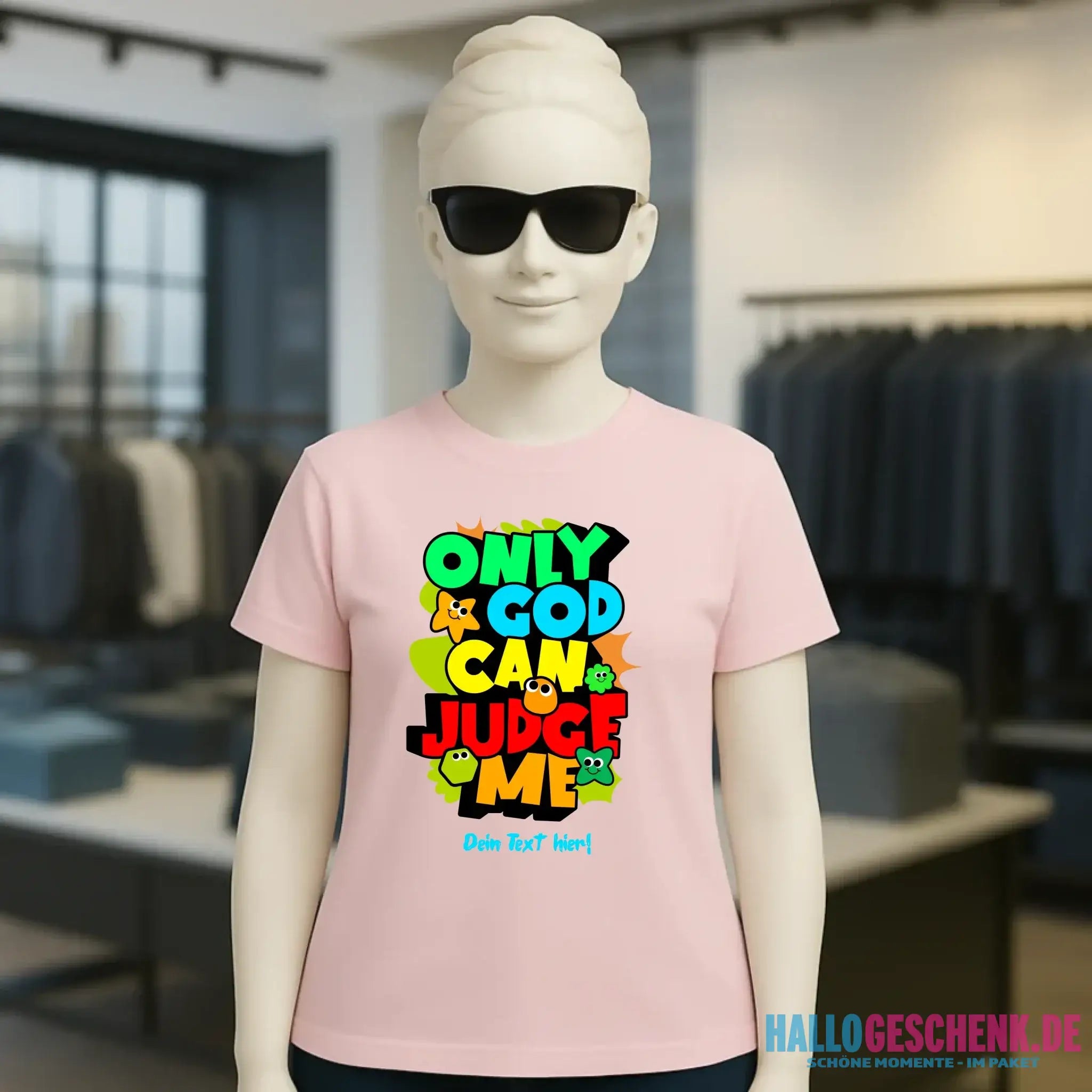 Only God • Ladies Premium T-Shirt XS-2XL aus Bio-Baumwolle für Damen • Exklusivdesign • personalisiert