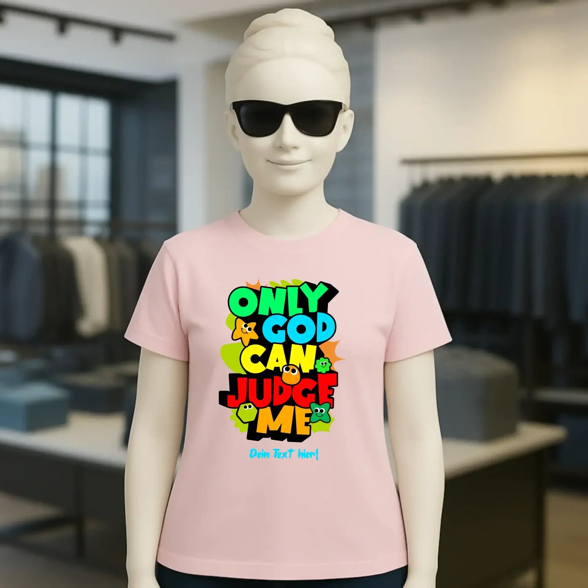 Only God • Ladies Premium T-Shirt XS-2XL aus Bio-Baumwolle für Damen • Exklusivdesign • personalisiert