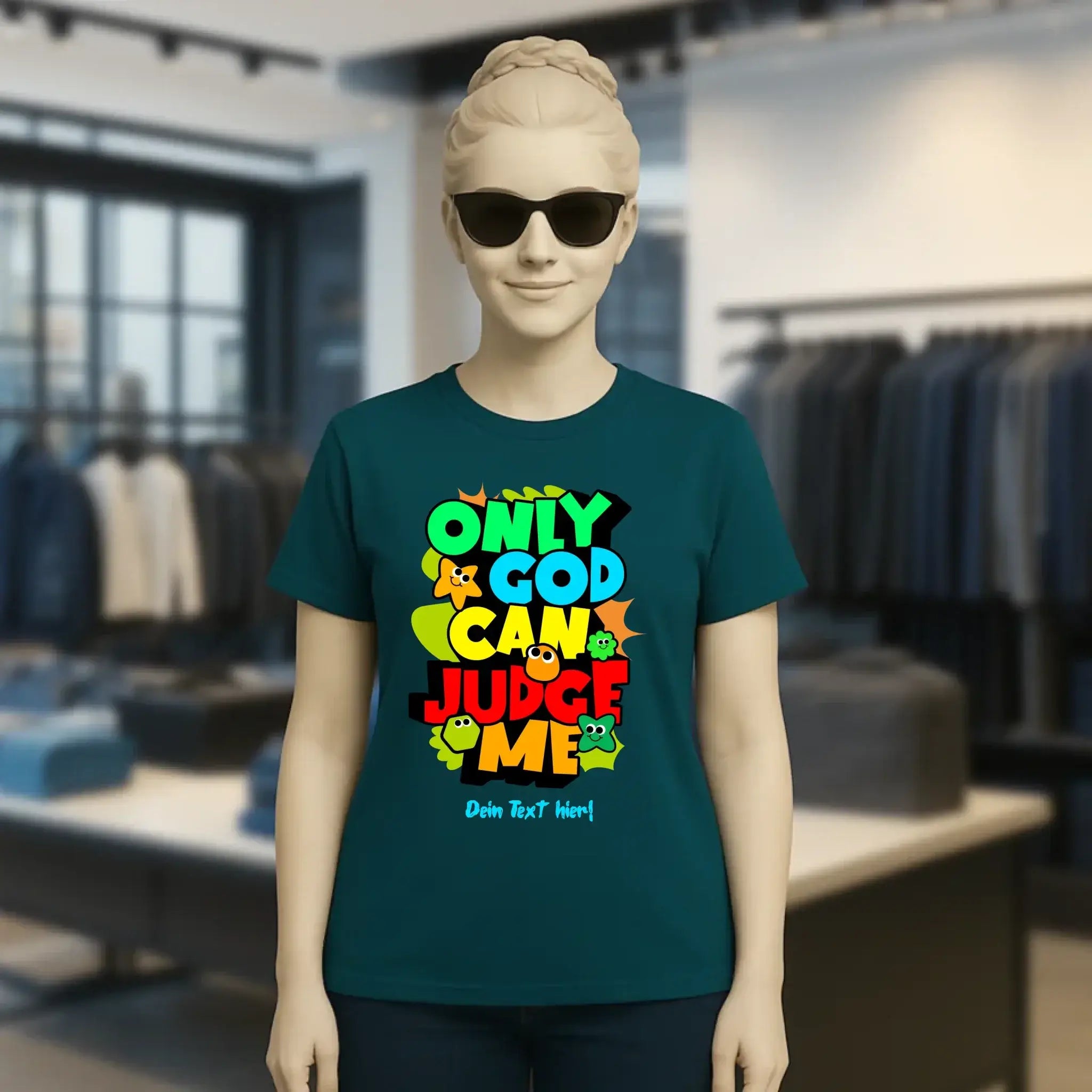 Only God • Ladies Premium T-Shirt XS-2XL aus Bio-Baumwolle für Damen • Exklusivdesign • personalisiert