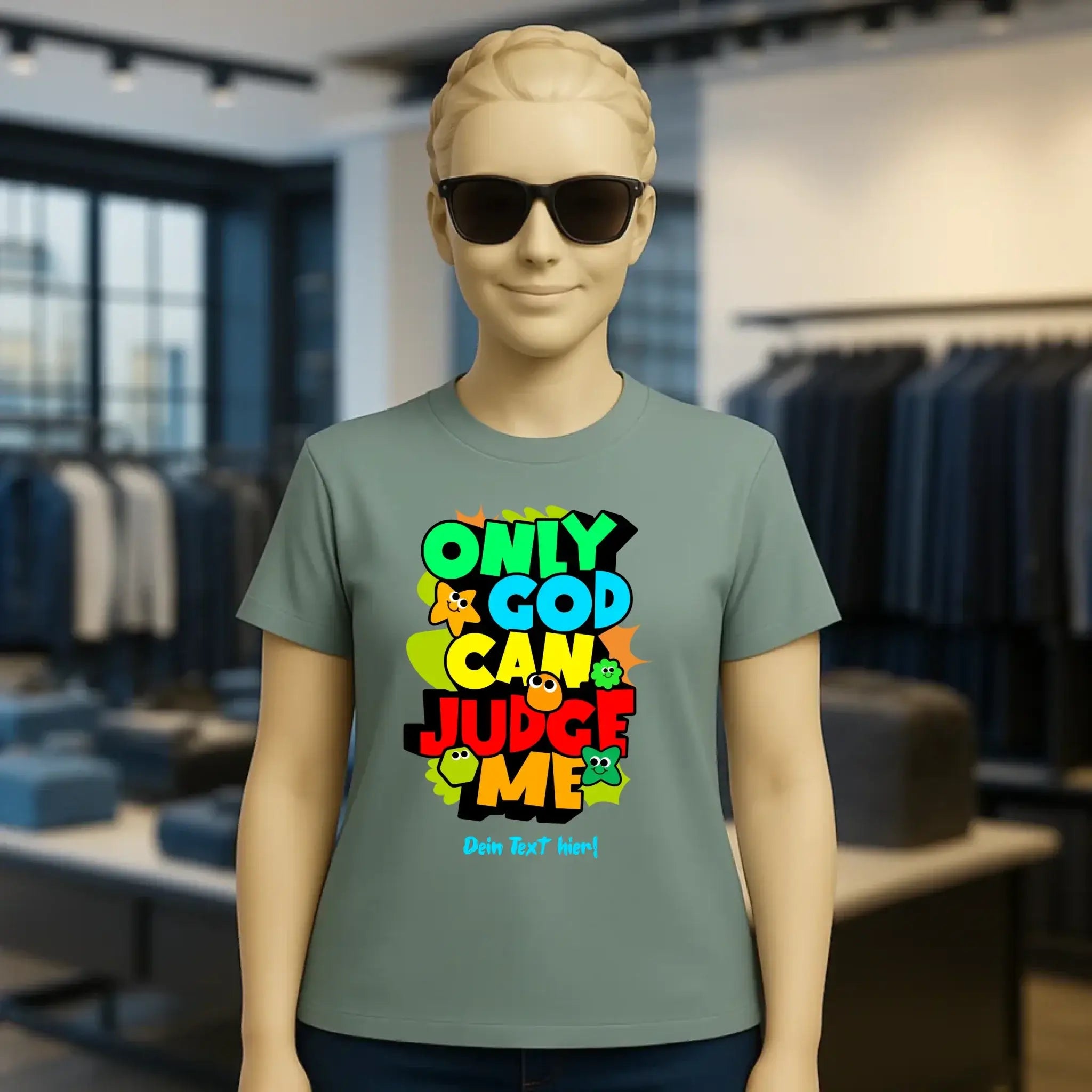 Only God • Ladies Premium T-Shirt XS-2XL aus Bio-Baumwolle für Damen • Exklusivdesign • personalisiert