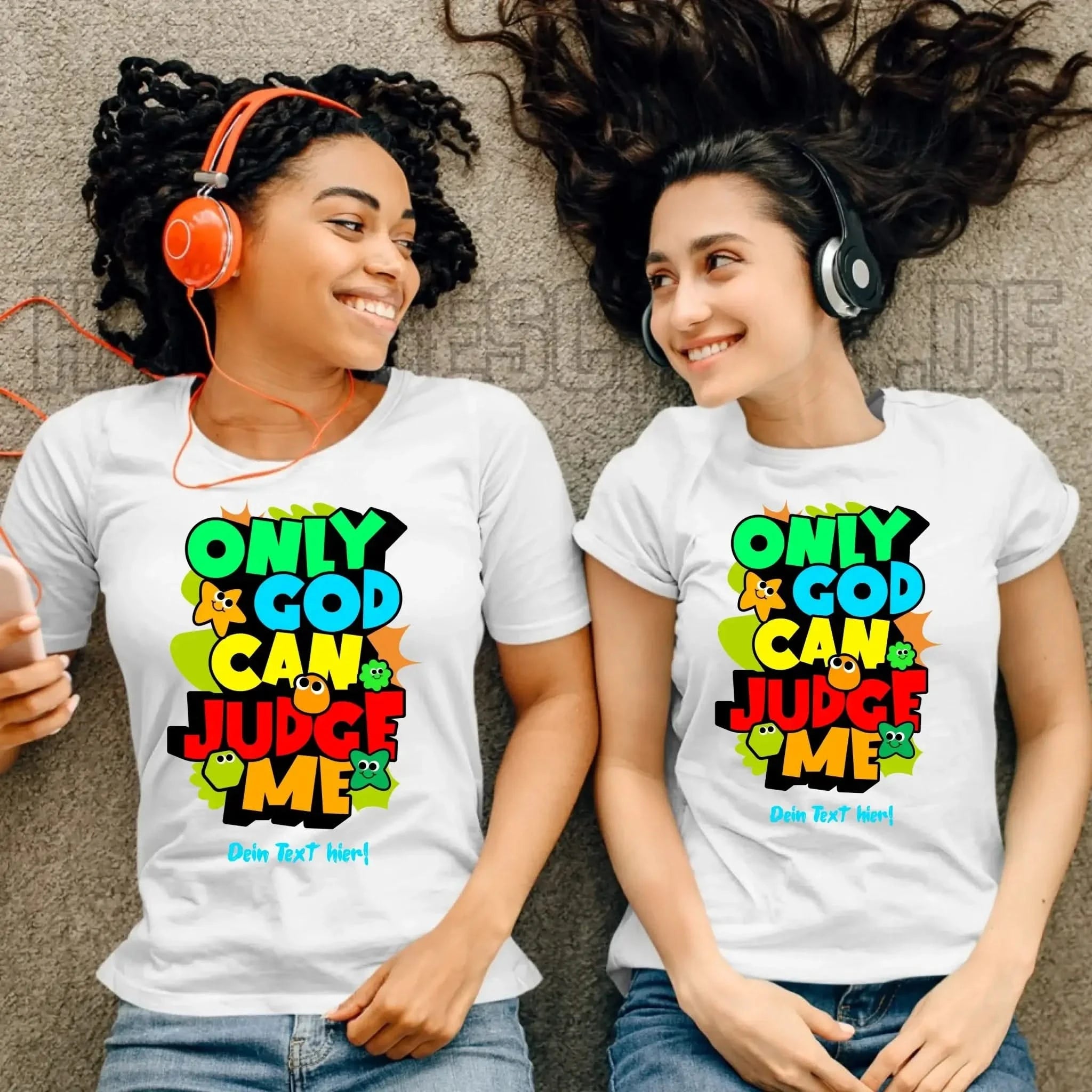 Only God • Ladies Premium T-Shirt XS-2XL aus Bio-Baumwolle für Damen • Exklusivdesign • personalisiert