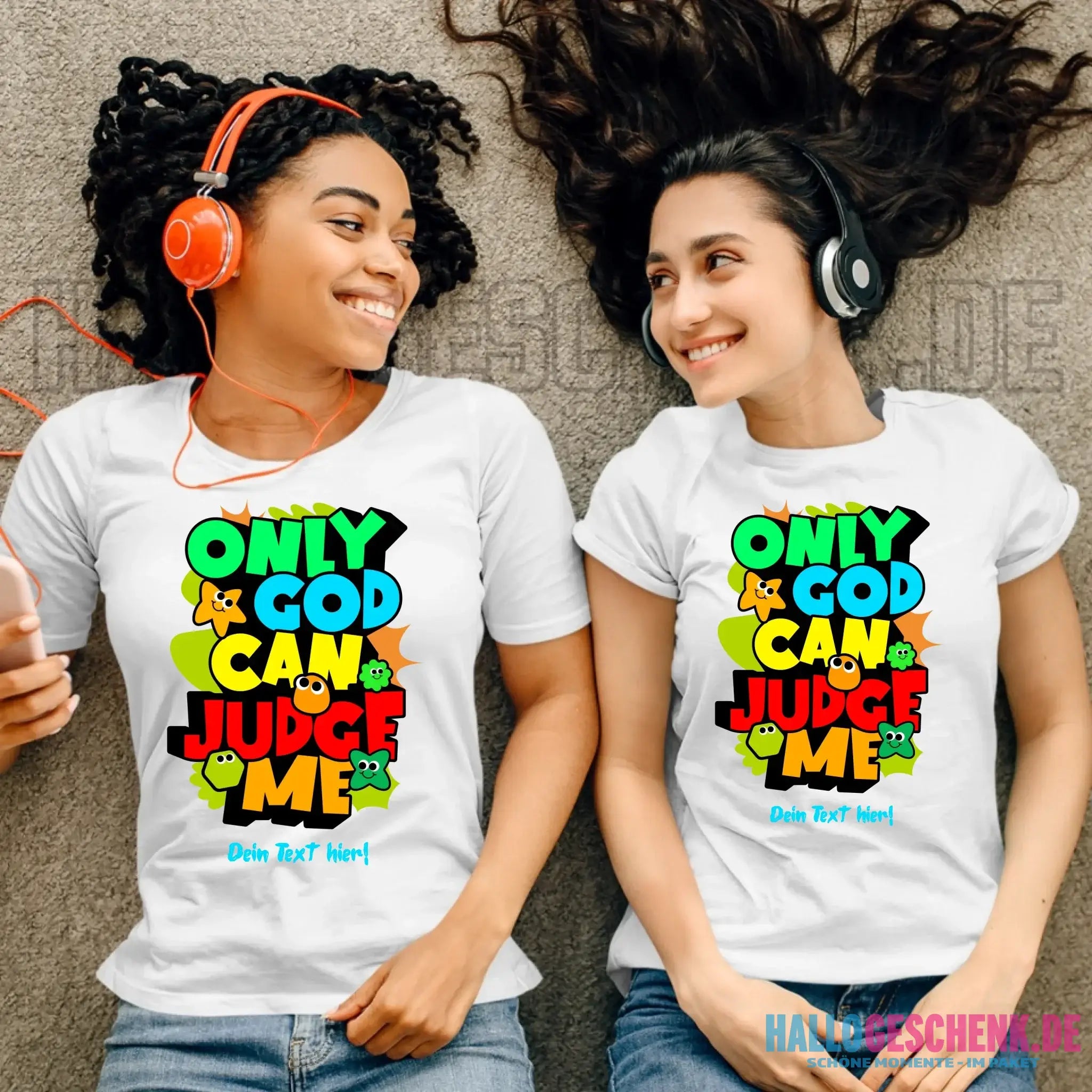 Only God • Ladies Premium T-Shirt XS-2XL aus Bio-Baumwolle für Damen • Exklusivdesign • personalisiert