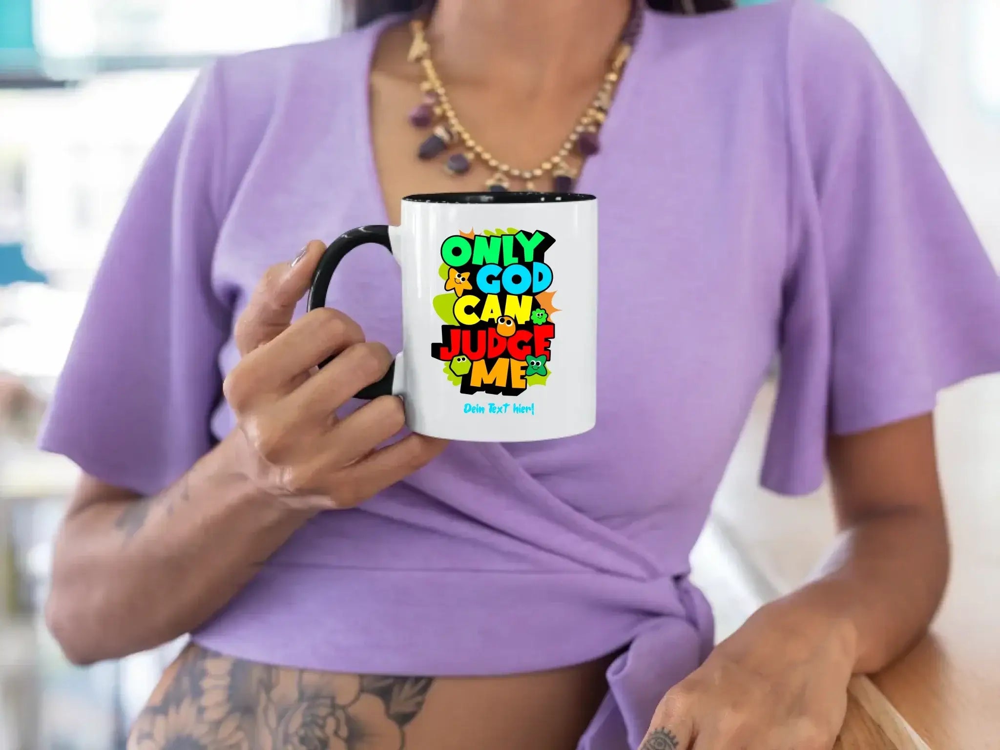 Only God • zweifarbige Tasse • spülmaschinengeeignet • Exklusivdesign • personalisiert
