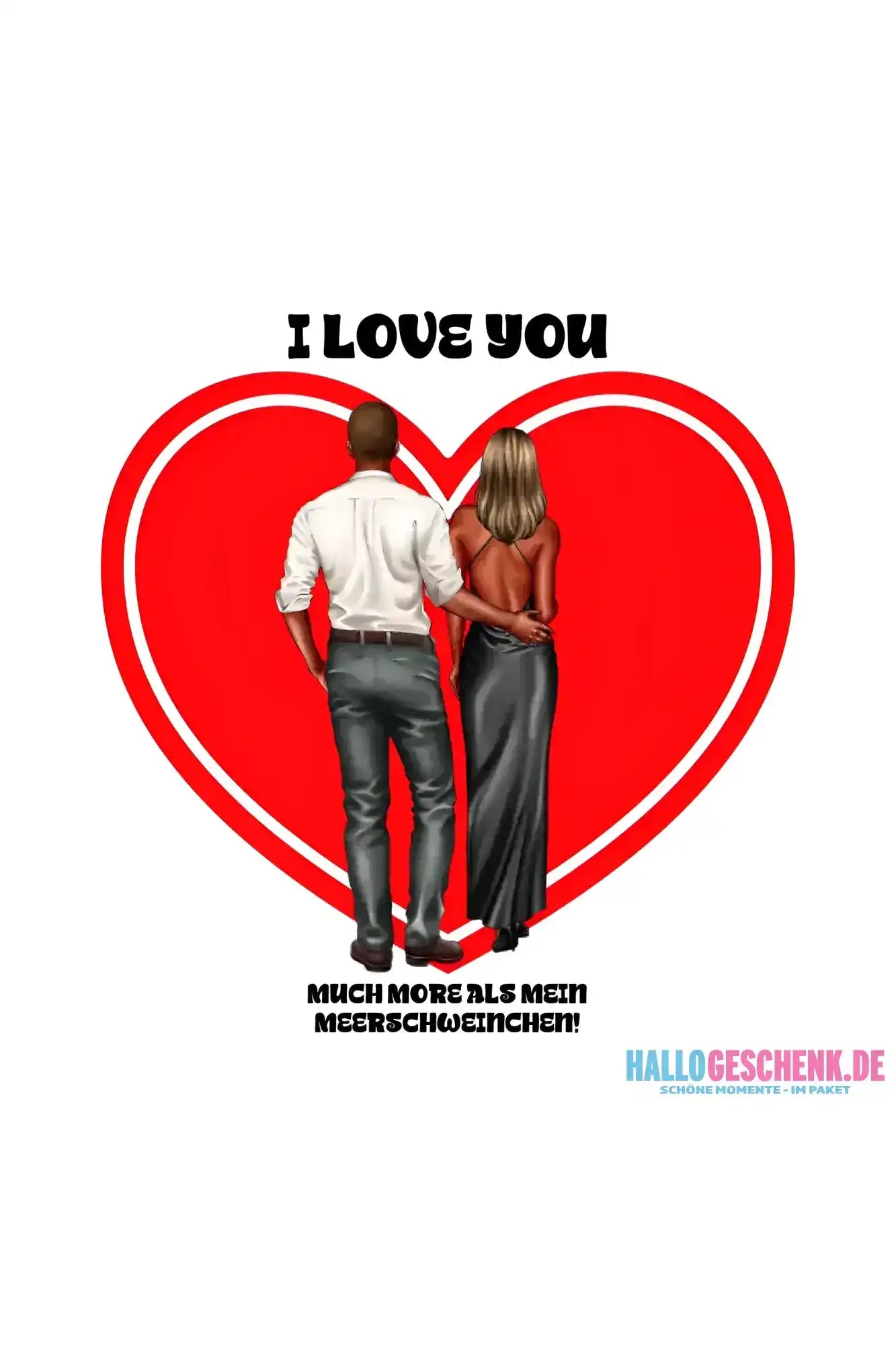 Paar Designer: Abendlook Couple - Aufkleber 20x20 cm (Sticker) - White / OneSize / ausgestanzter Sticker 20x20 cm
