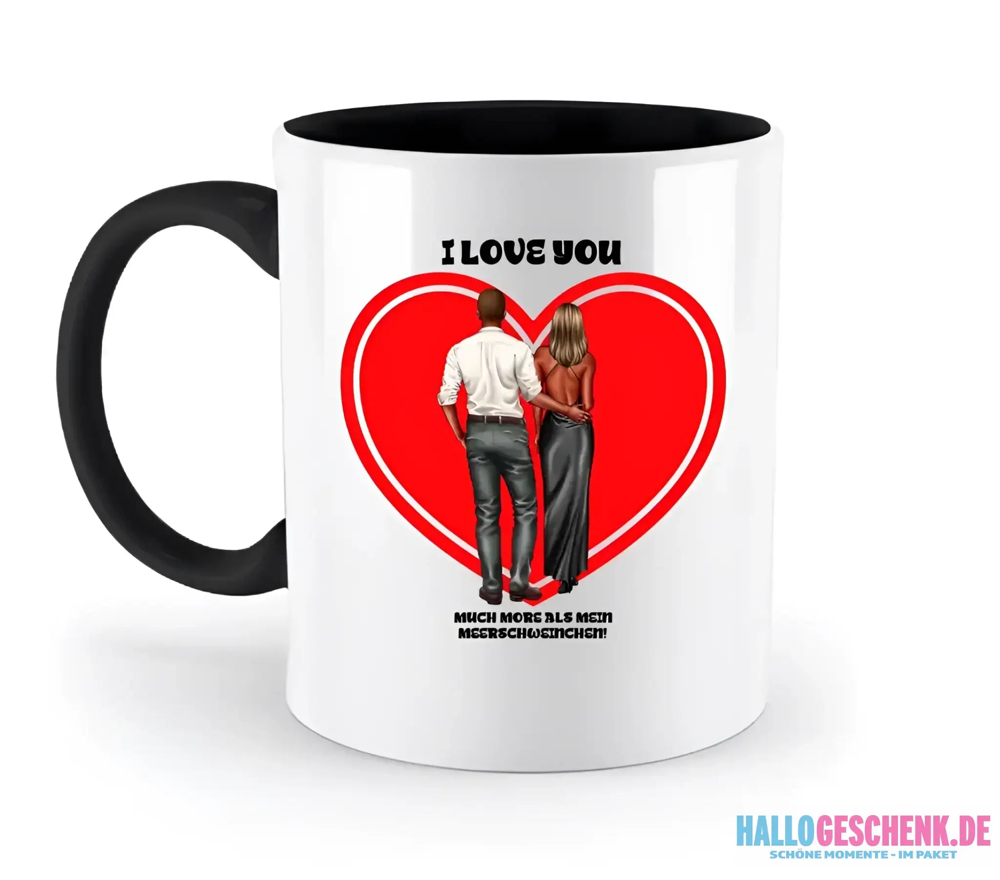 Paar Designer: Abendlook Couple - zweifarbige Tasse