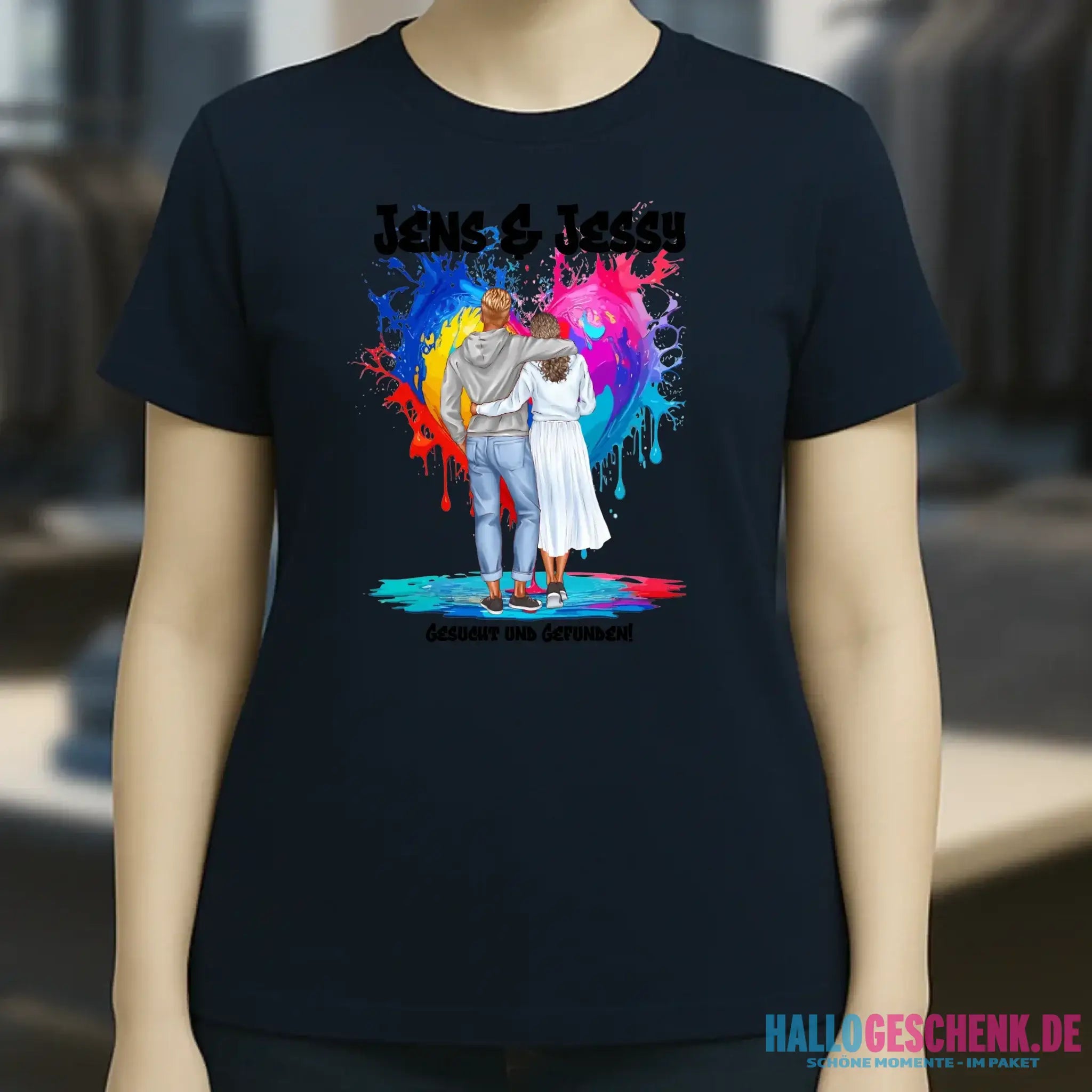 Paar Designer: Fashion-Look personalisierbar - Ladies Premium T-Shirt XS-2XL aus Bio-Baumwolle für Damen