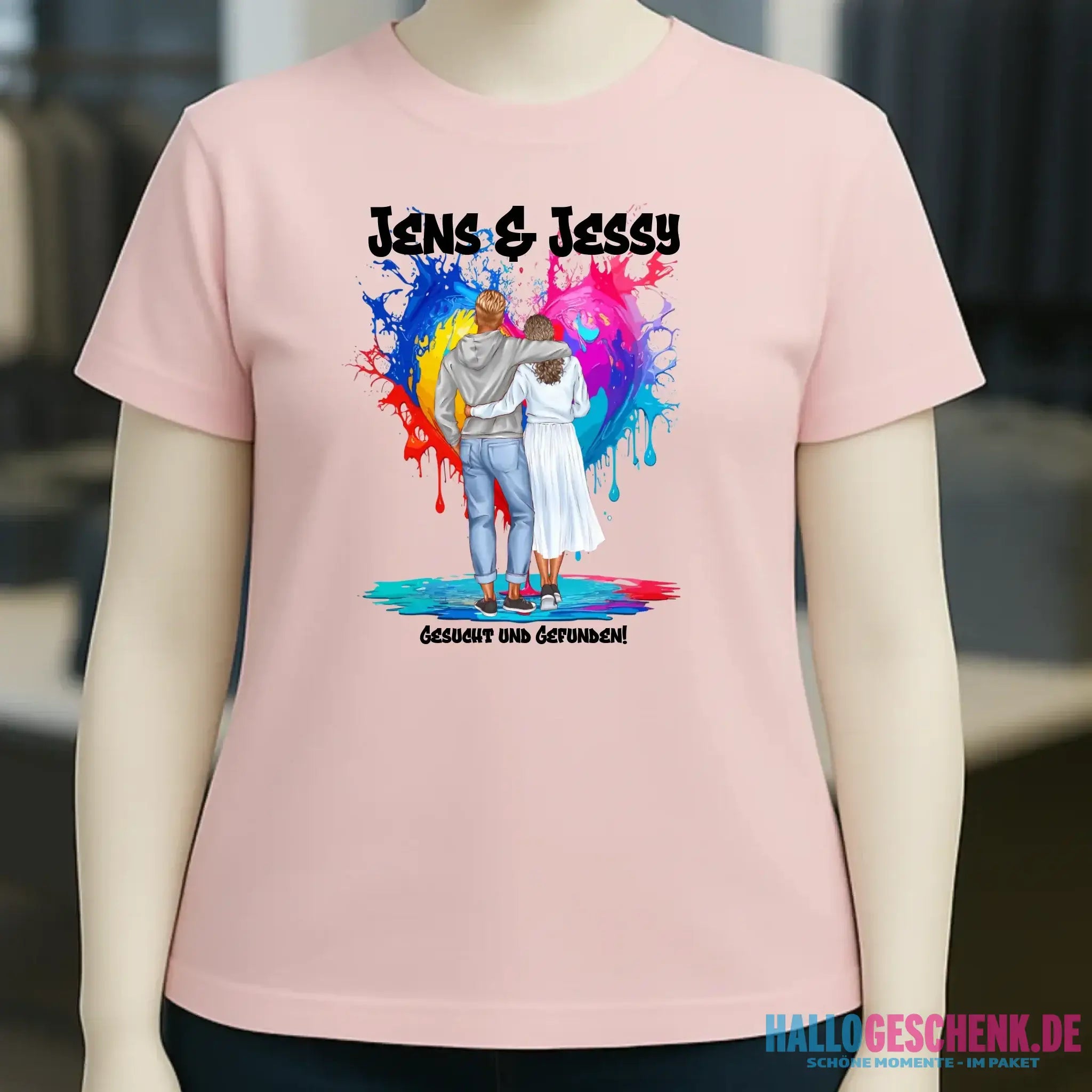 Paar Designer: Fashion-Look personalisierbar - Ladies Premium T-Shirt XS-2XL aus Bio-Baumwolle für Damen