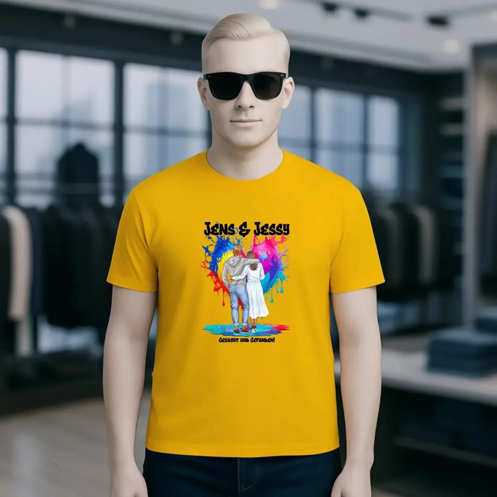 Paar Designer: Fashion-Look personalisierbar - Unisex Premium T-Shirt XS-5XL aus Bio-Baumwolle für Damen & Herren