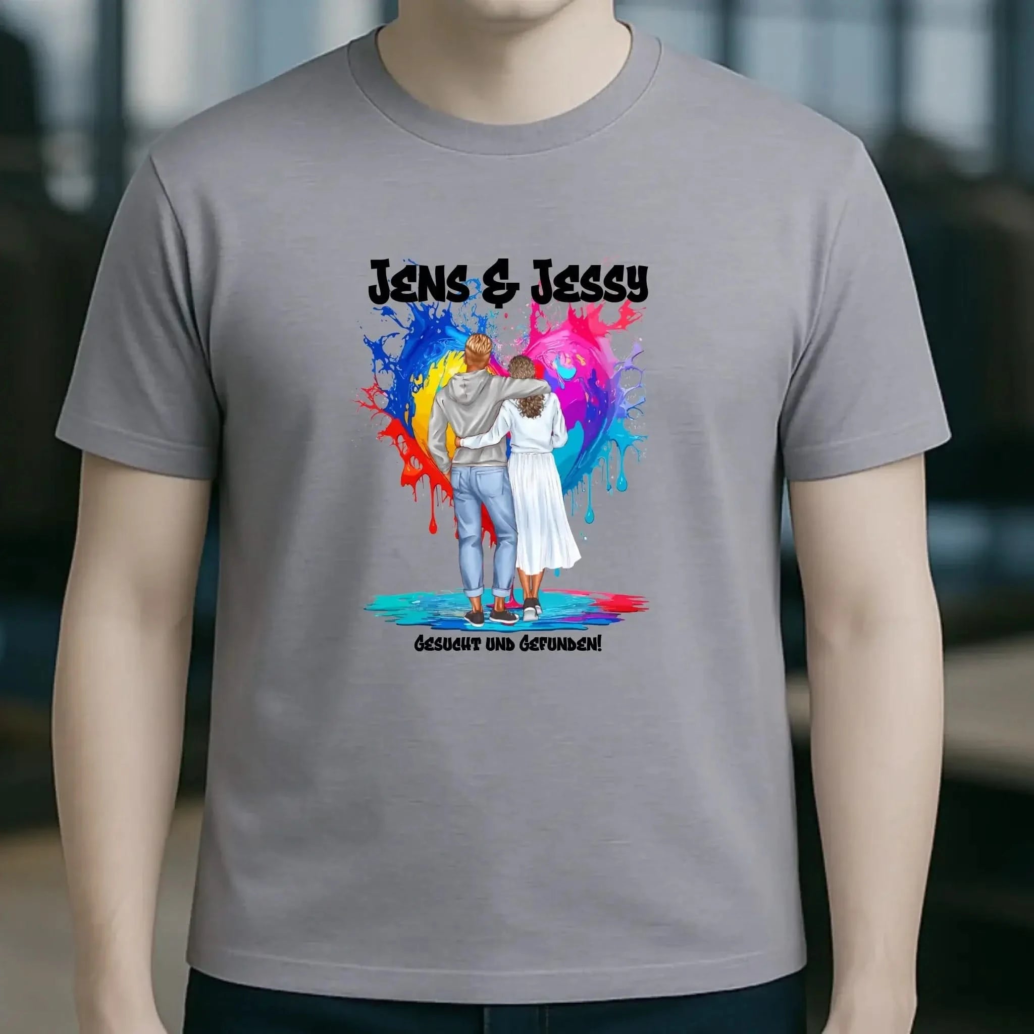 Paar Designer: Fashion-Look personalisierbar - Unisex Premium T-Shirt XS-5XL aus Bio-Baumwolle für Damen & Herren
