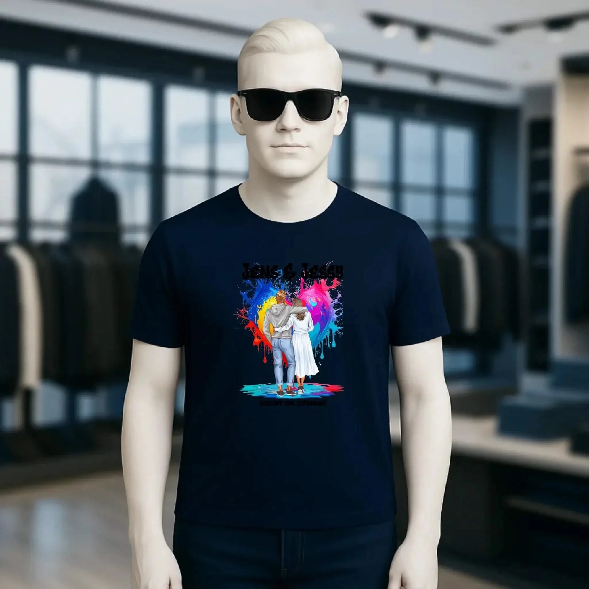 Paar Designer: Fashion-Look personalisierbar - Unisex Premium T-Shirt XS-5XL aus Bio-Baumwolle für Damen & Herren