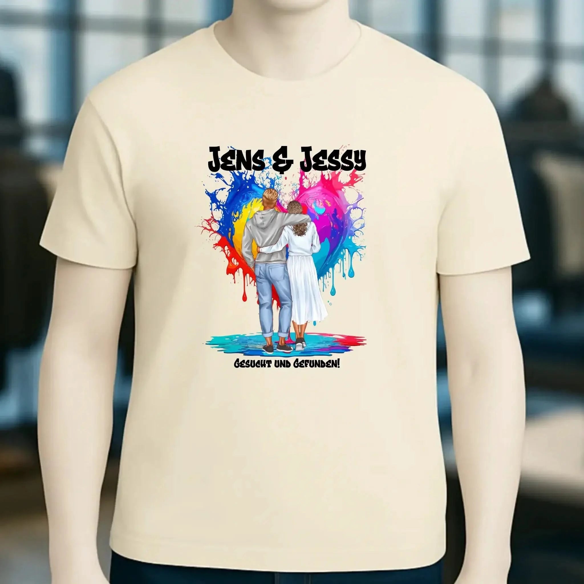 Paar Designer: Fashion-Look personalisierbar - Unisex Premium T-Shirt XS-5XL aus Bio-Baumwolle für Damen & Herren