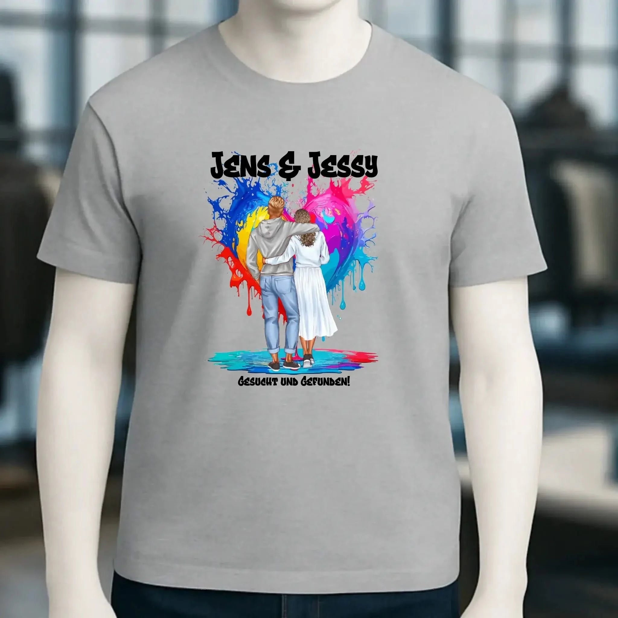 Paar Designer: Fashion-Look personalisierbar - Unisex Premium T-Shirt XS-5XL aus Bio-Baumwolle für Damen & Herren