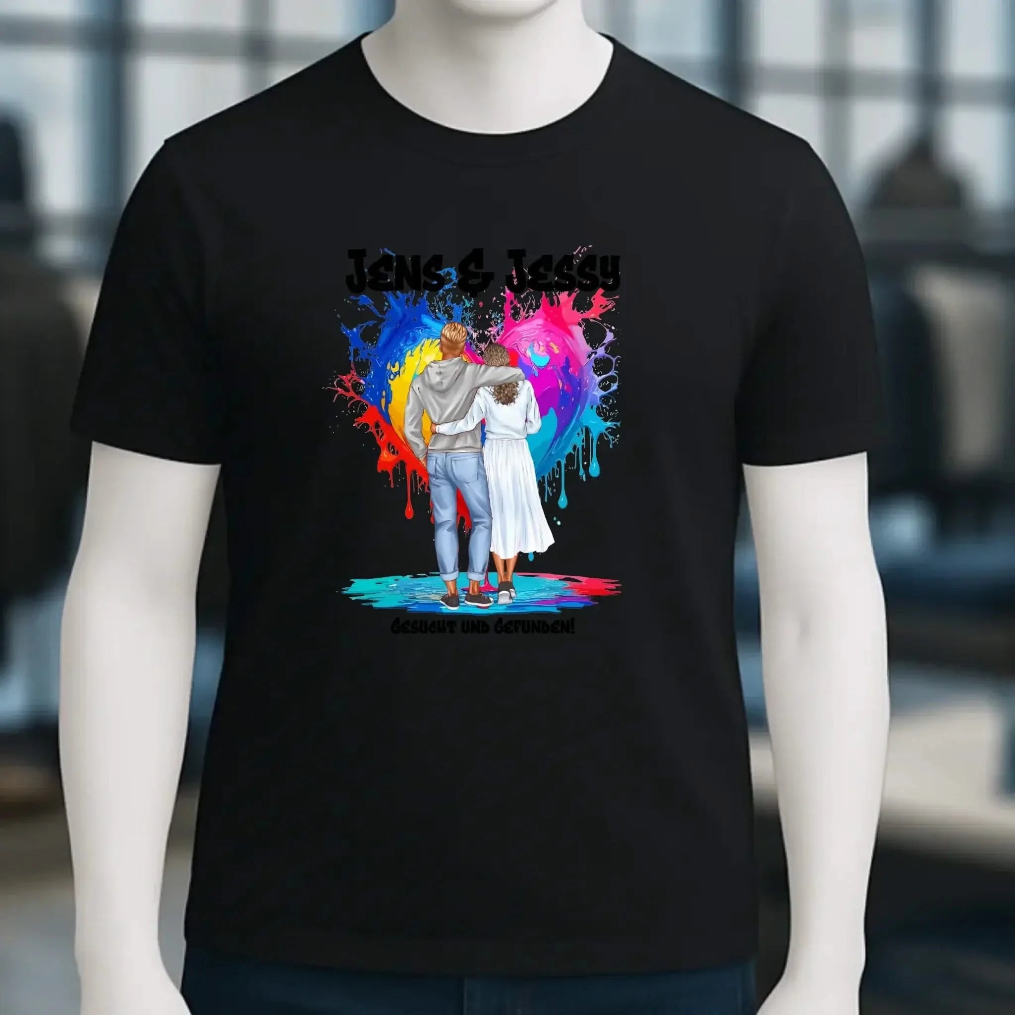 Paar Designer: Fashion-Look personalisierbar - Unisex Premium T-Shirt XS-5XL aus Bio-Baumwolle für Damen & Herren