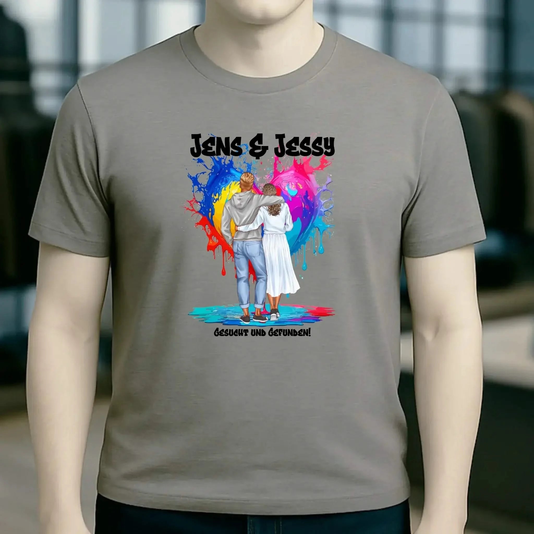 Paar Designer: Fashion-Look personalisierbar - Unisex Premium T-Shirt XS-5XL aus Bio-Baumwolle für Damen & Herren