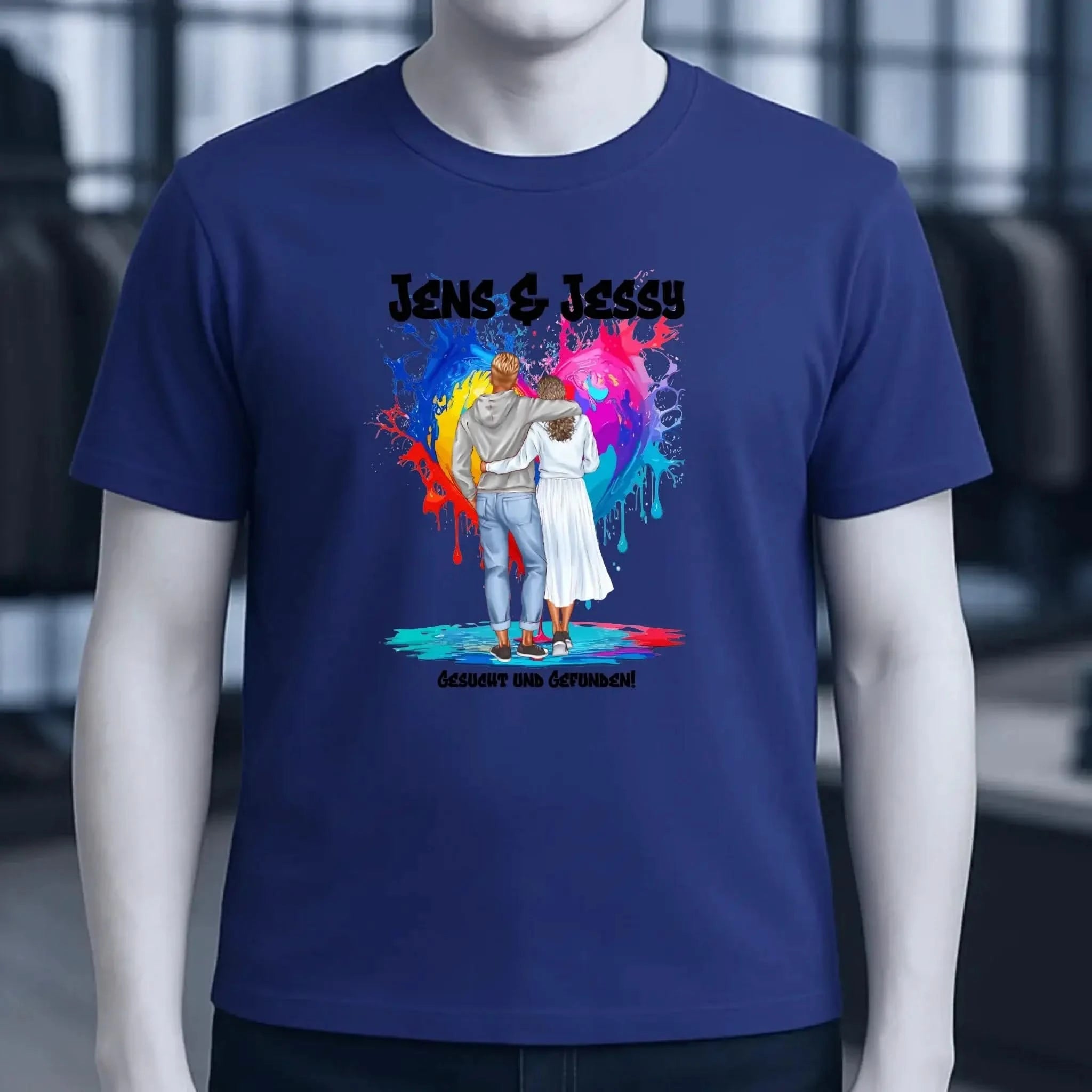 Paar Designer: Fashion-Look personalisierbar - Unisex Premium T-Shirt XS-5XL aus Bio-Baumwolle für Damen & Herren