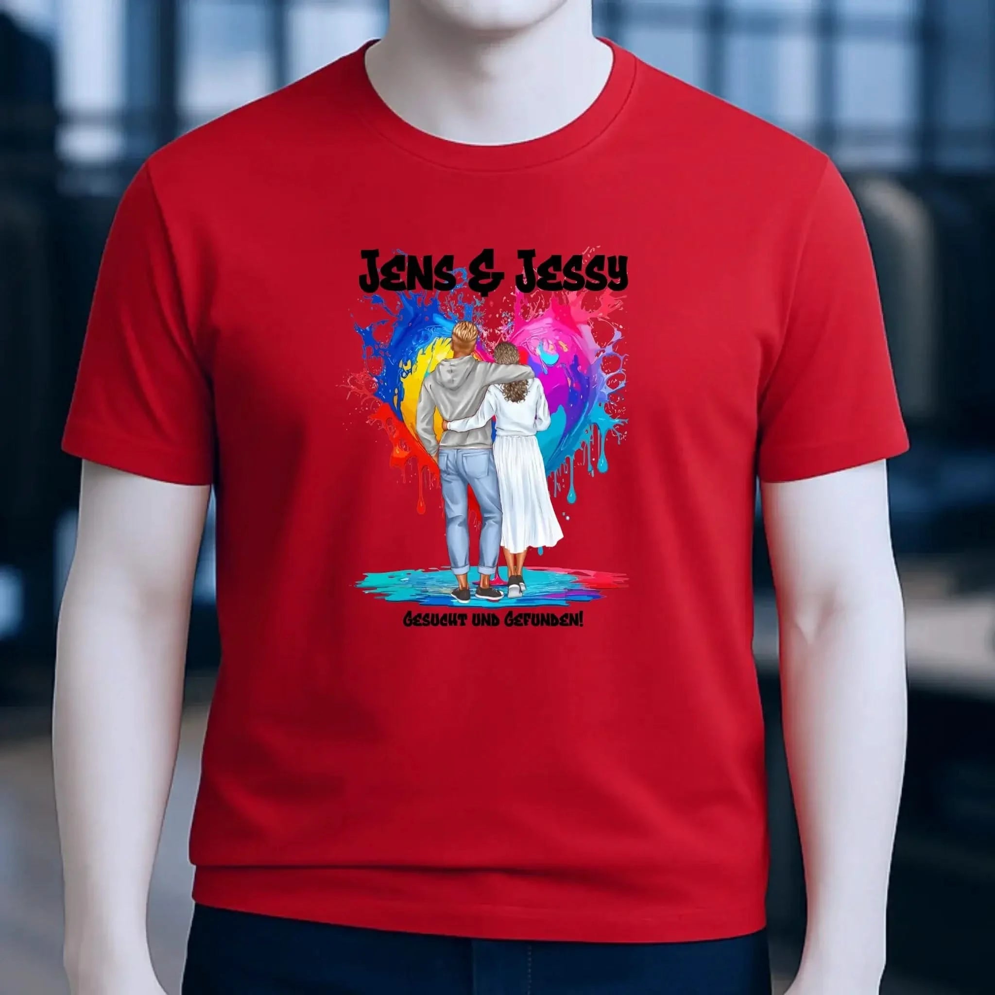 Paar Designer: Fashion-Look personalisierbar - Unisex Premium T-Shirt XS-5XL aus Bio-Baumwolle für Damen & Herren