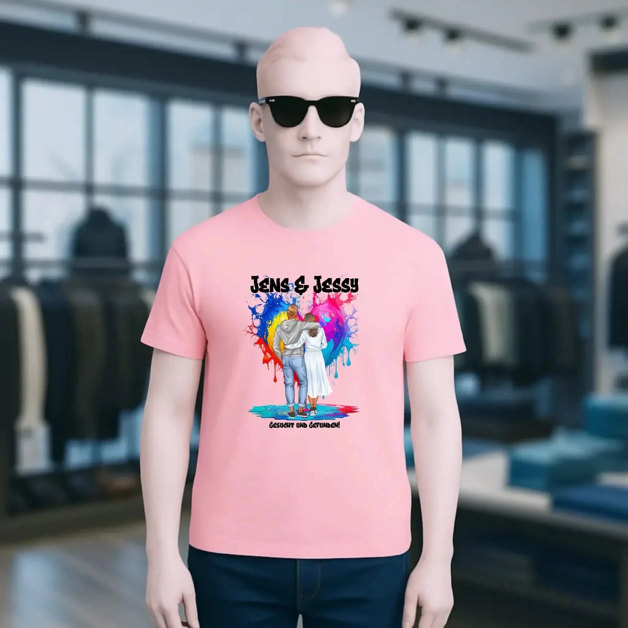 Paar Designer: Fashion-Look personalisierbar - Unisex Premium T-Shirt XS-5XL aus Bio-Baumwolle für Damen & Herren