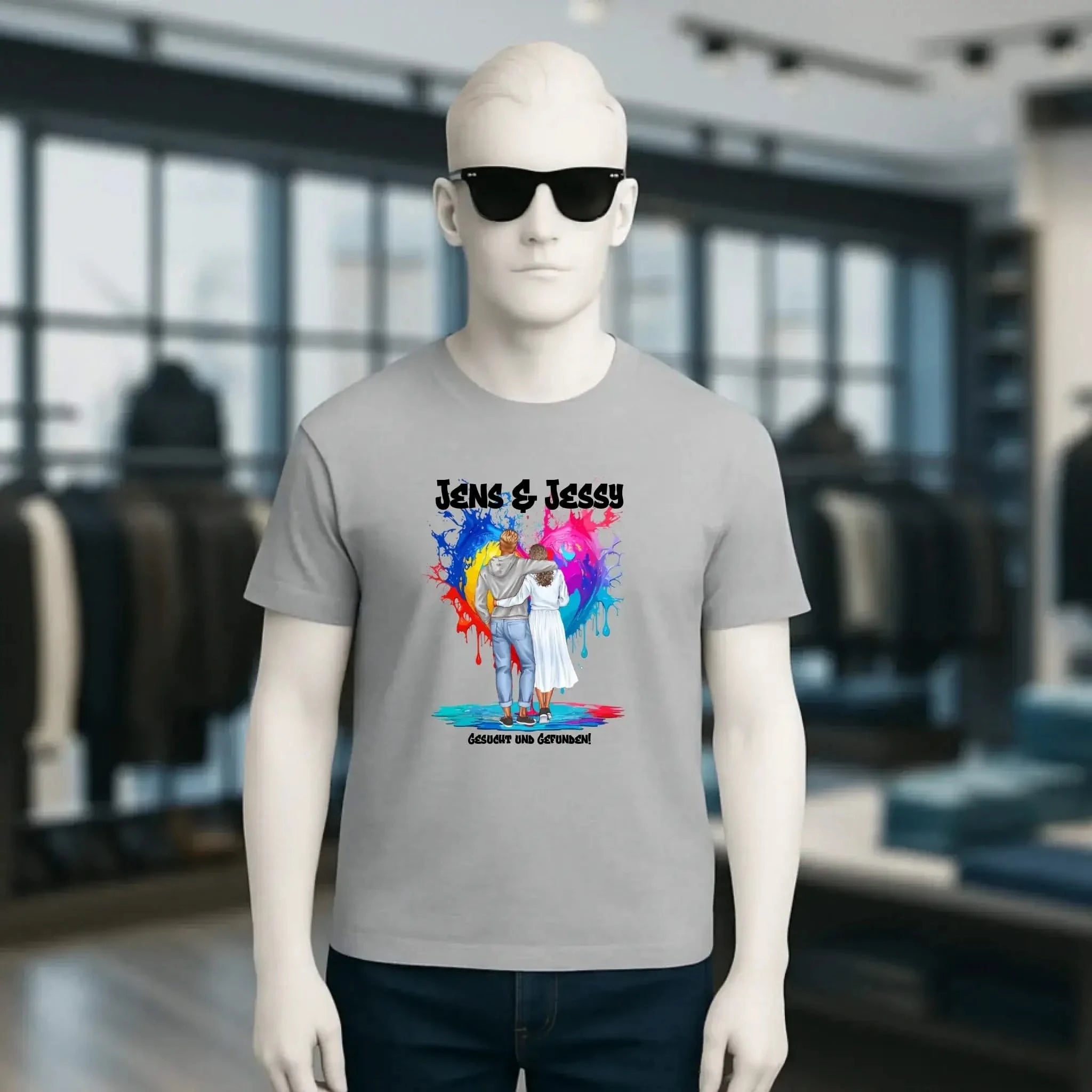 Paar Designer: Fashion-Look personalisierbar - Unisex Premium T-Shirt XS-5XL aus Bio-Baumwolle für Damen & Herren