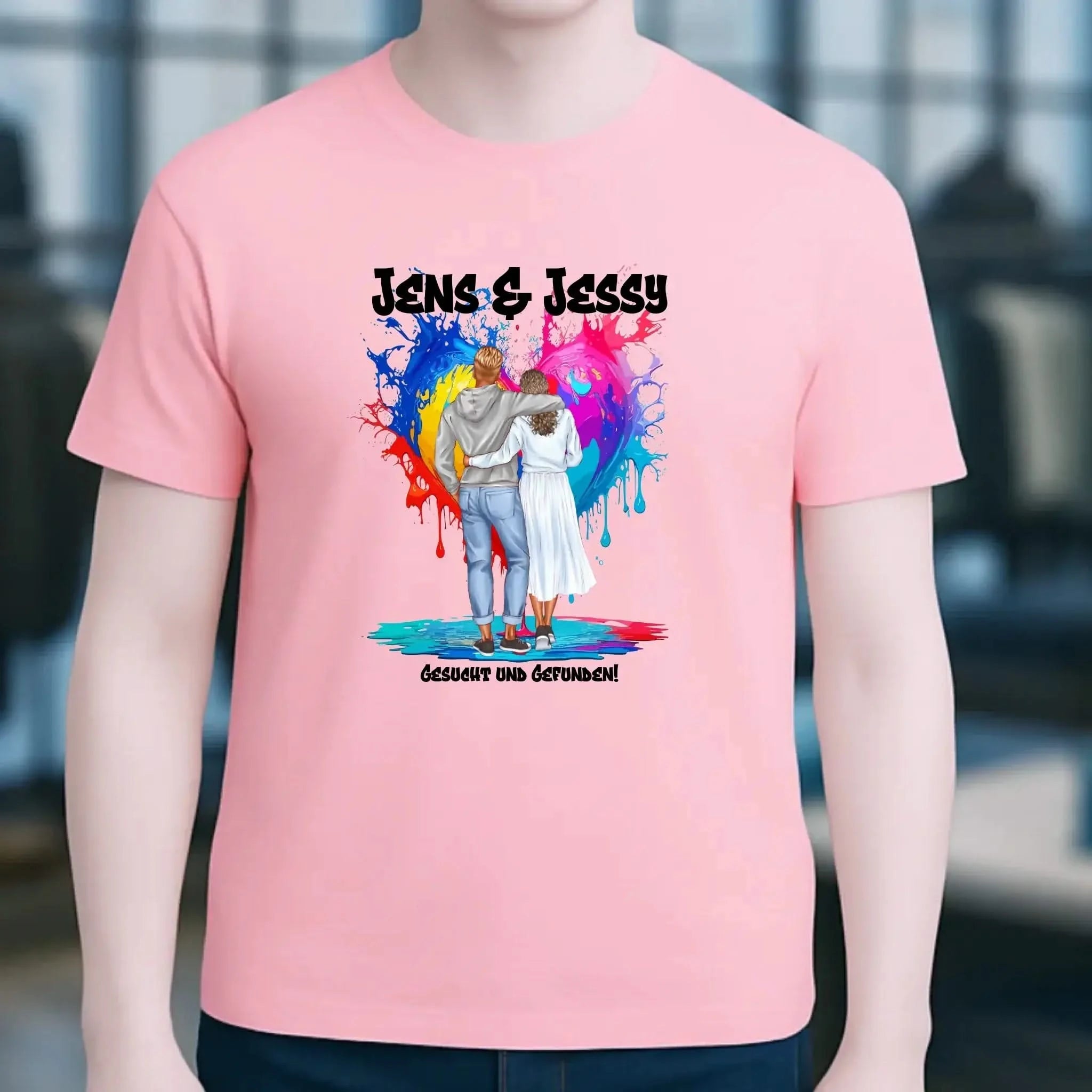 Paar Designer: Fashion-Look personalisierbar - Unisex Premium T-Shirt XS-5XL aus Bio-Baumwolle für Damen & Herren