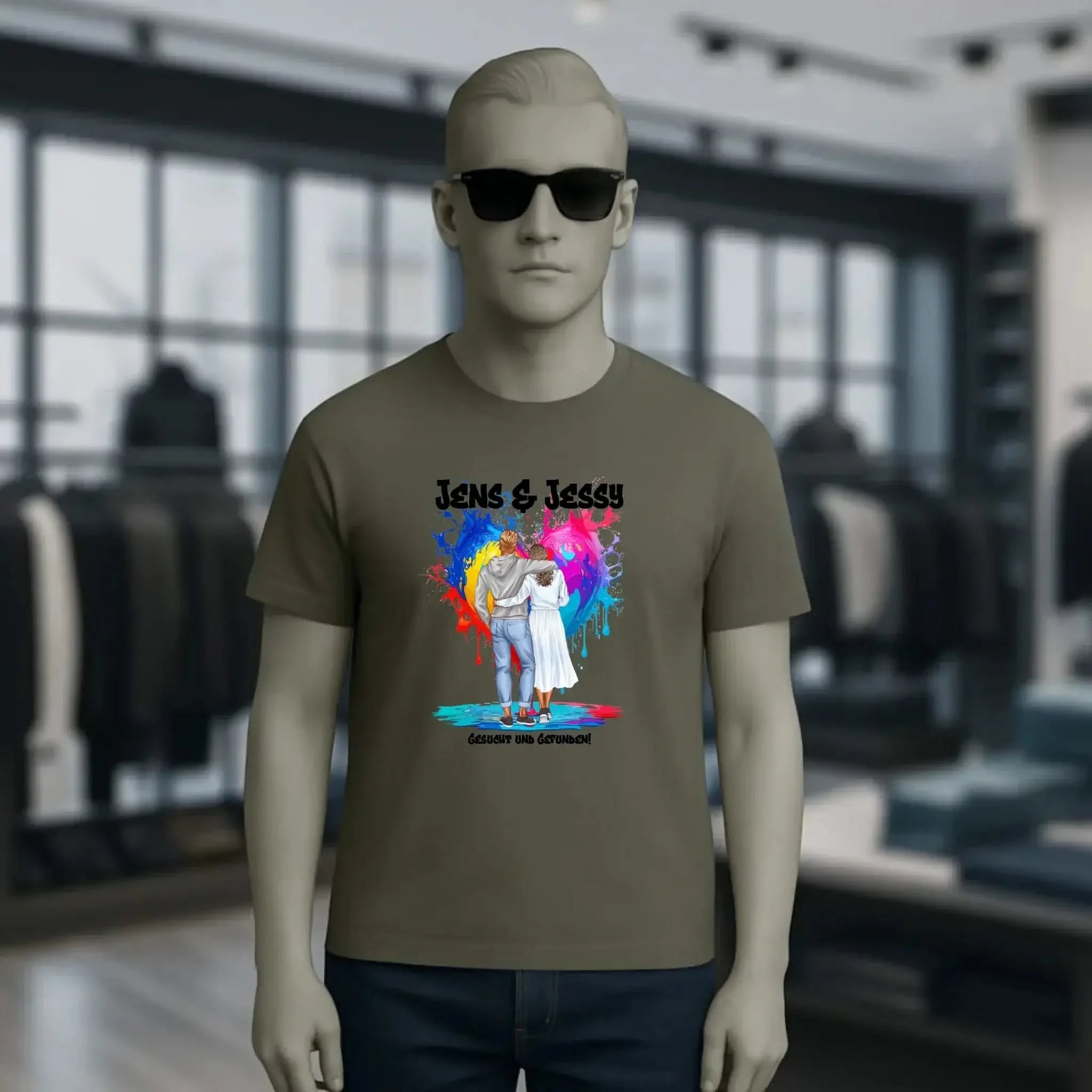 Paar Designer: Fashion-Look personalisierbar - Unisex Premium T-Shirt XS-5XL aus Bio-Baumwolle für Damen & Herren
