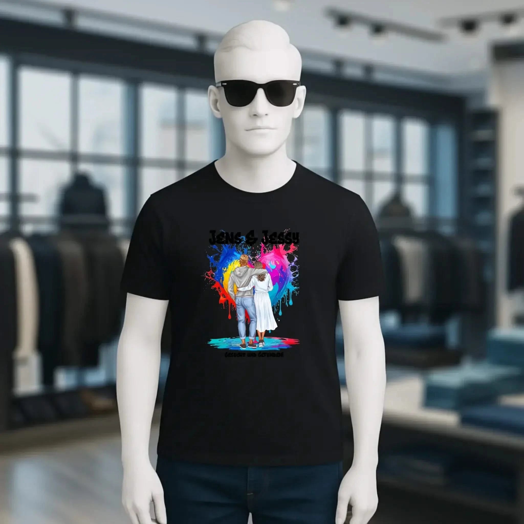 Paar Designer: Fashion-Look personalisierbar - Unisex Premium T-Shirt XS-5XL aus Bio-Baumwolle für Damen & Herren